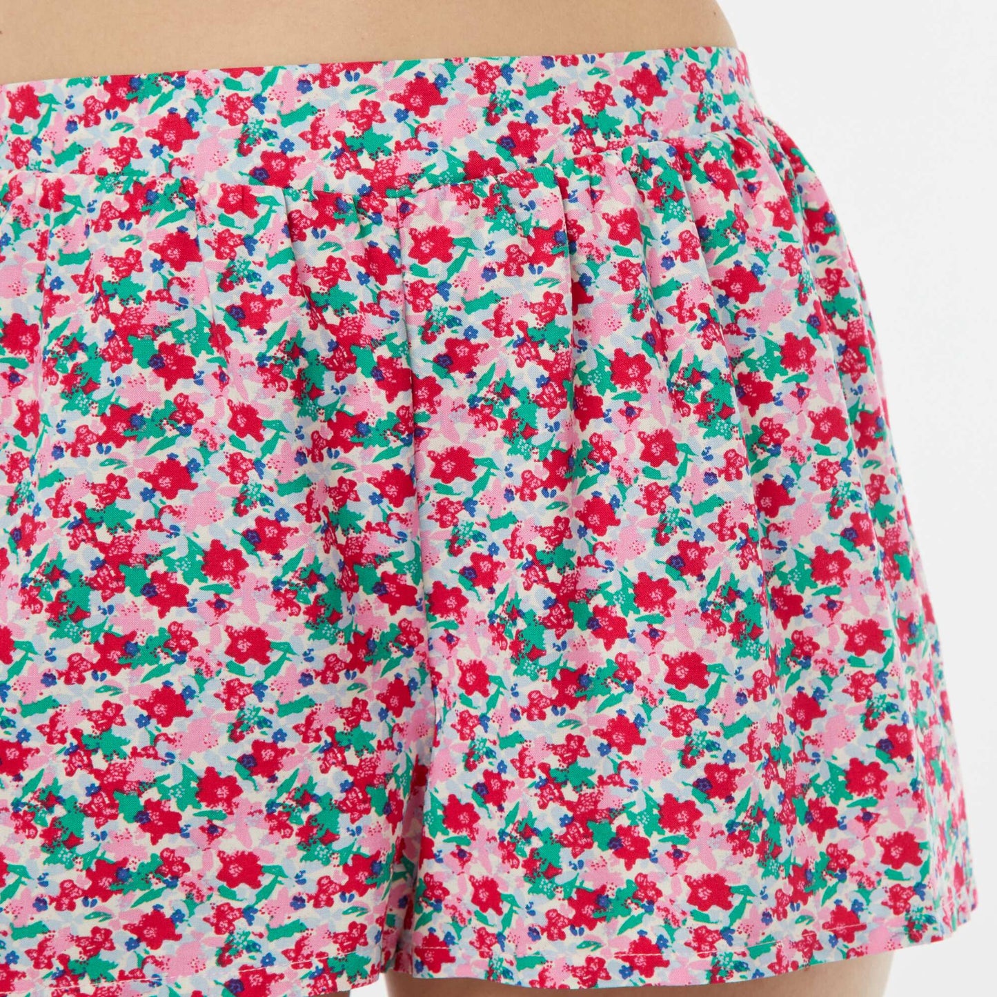 Pyjama short 2 pièces avec tee-shirt noué ROSE FLEURI