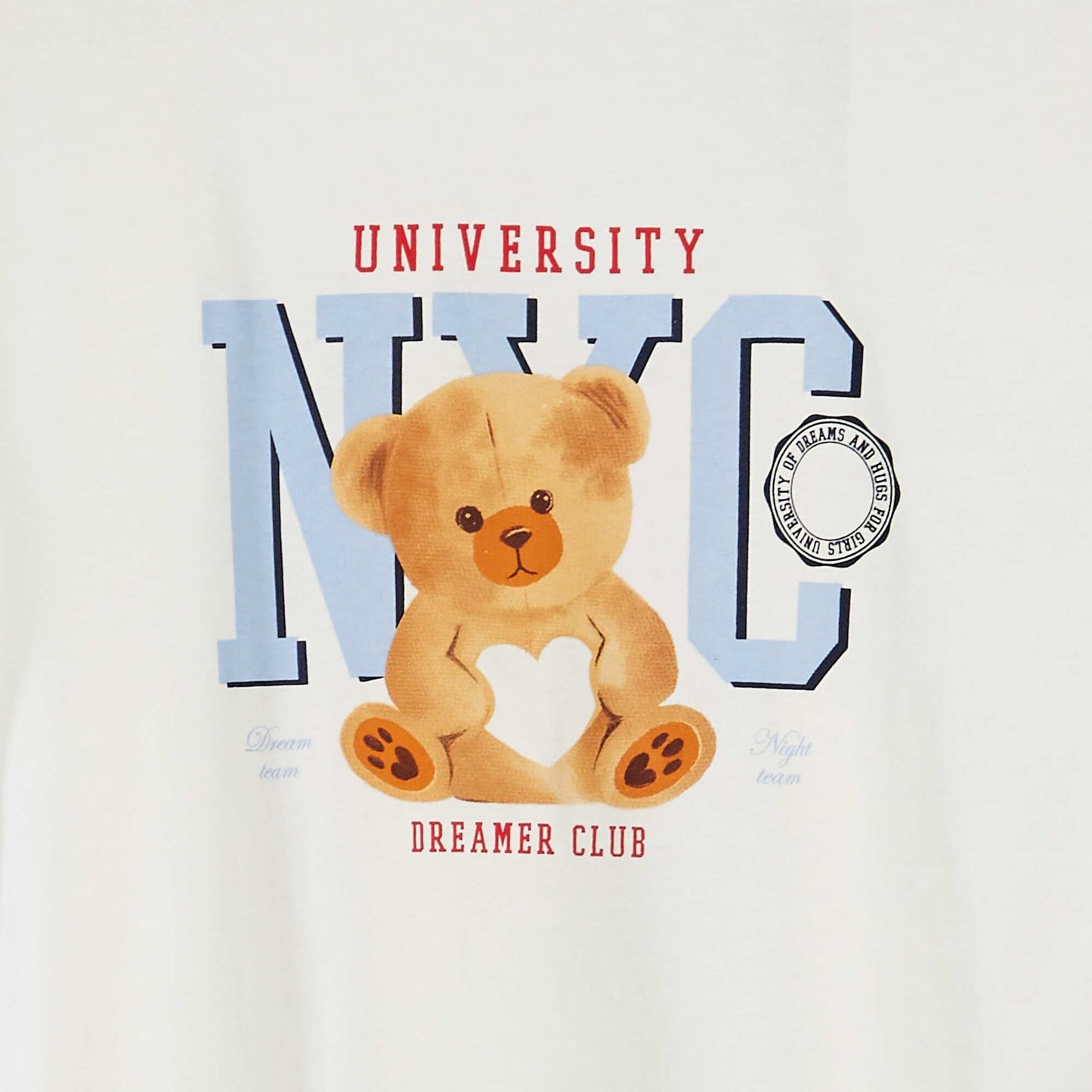 Chemise de nuit imprimée BLANC 'NYC'
