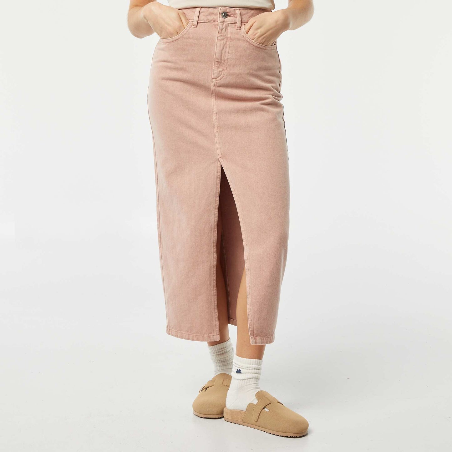 Jupe en jean midi ROSE