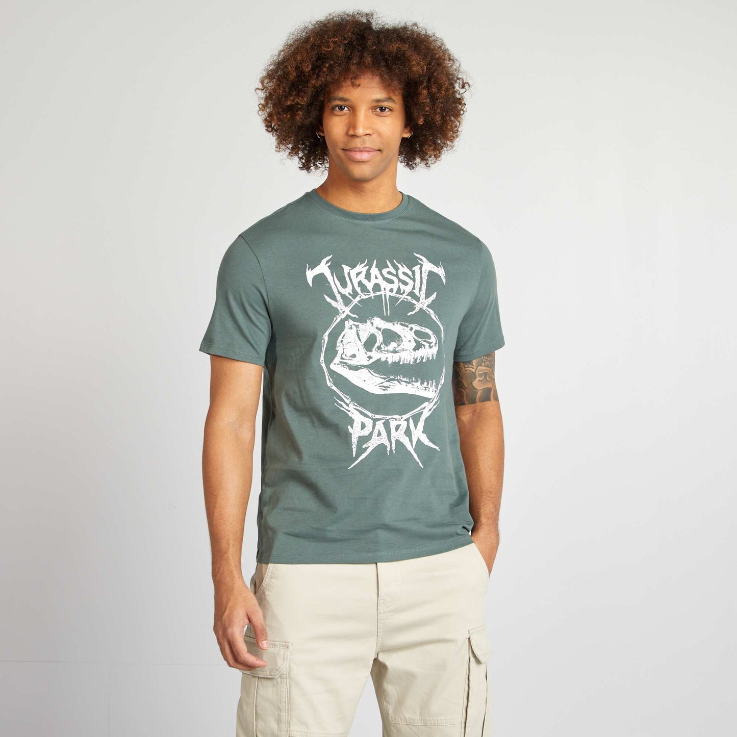 T-shirt 'Jurassic Park' manches courtes VERT