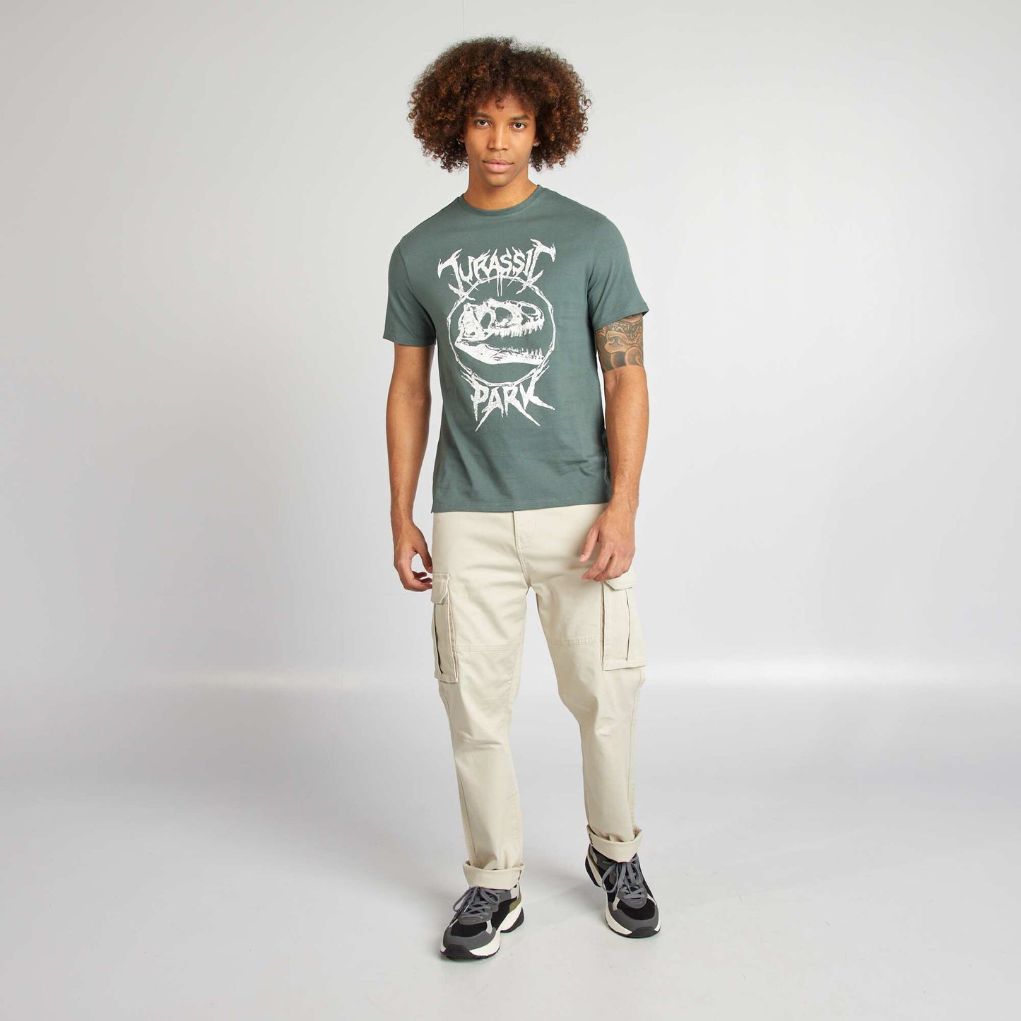 T-shirt 'Jurassic Park' manches courtes VERT