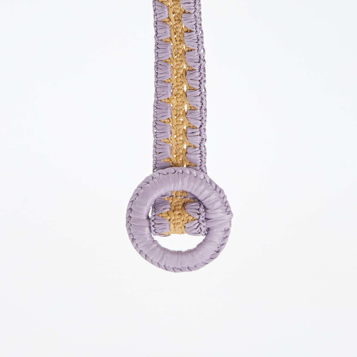 Ceinture en paille bicolore VIOLET