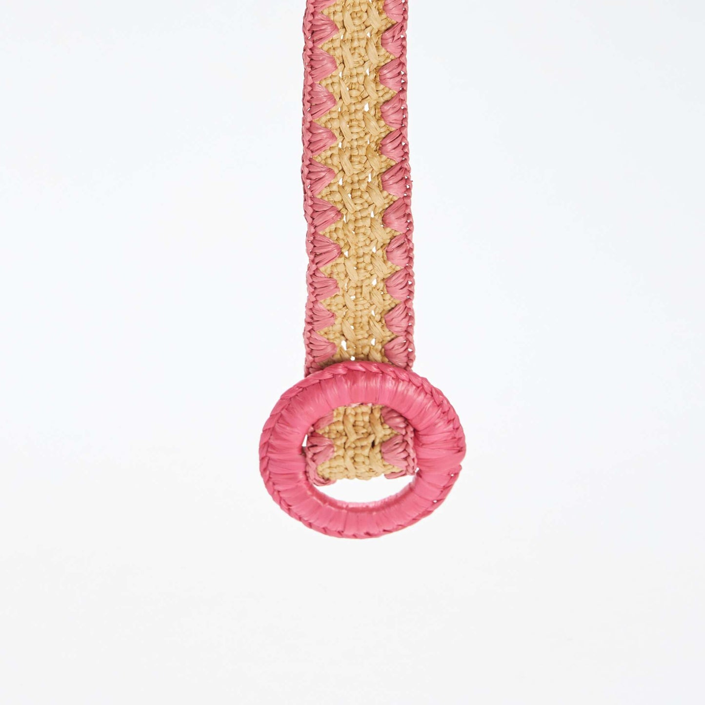 Ceinture en paille bicolore ROSE