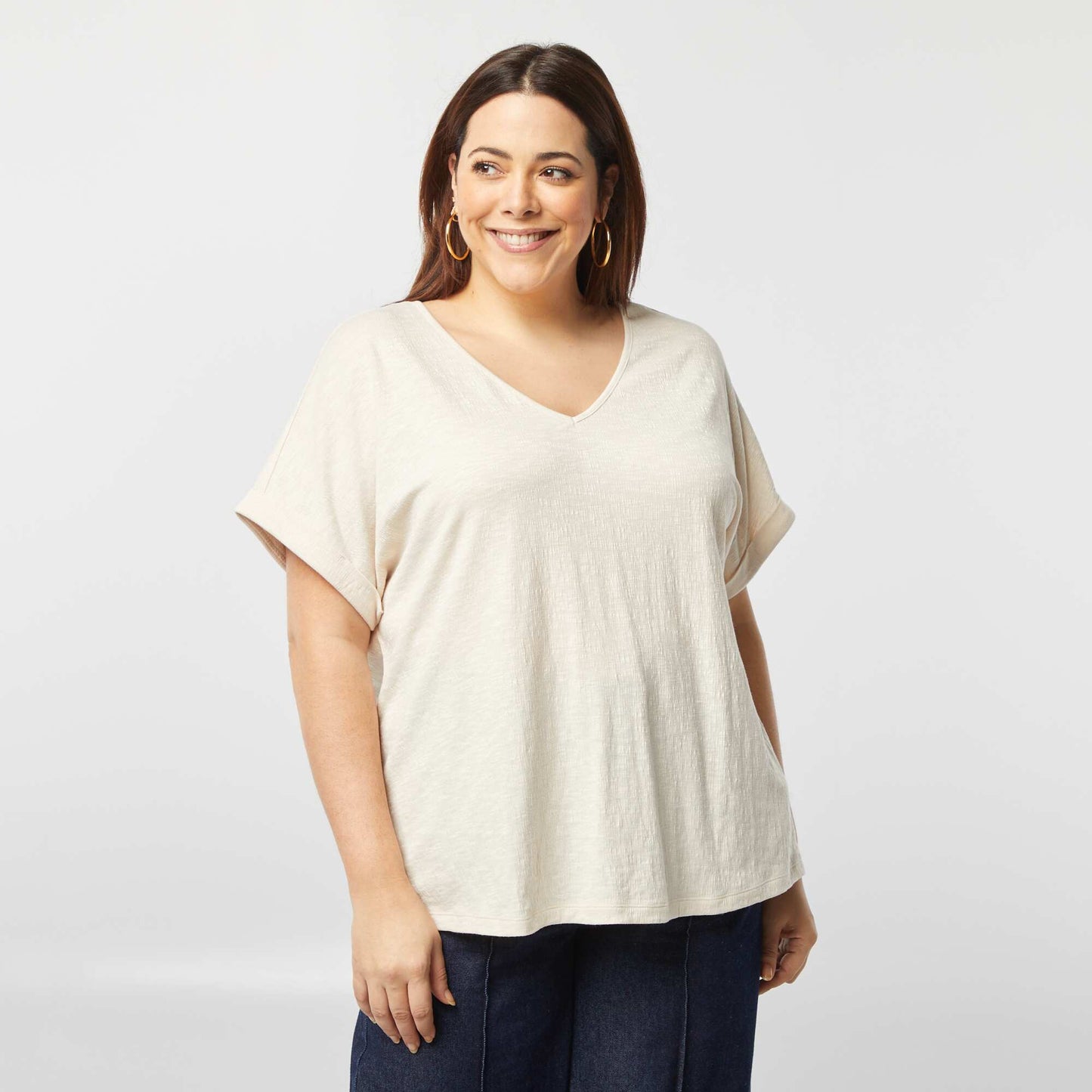 Tee-shirt avec dos macramé BEIGE