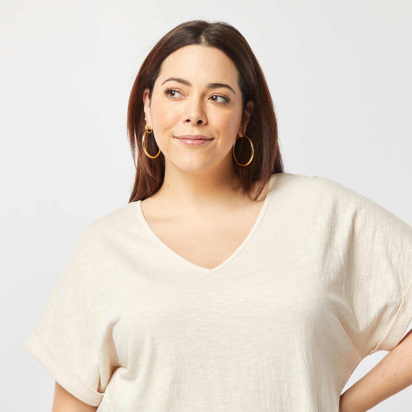 Tee-shirt avec dos macramé BEIGE