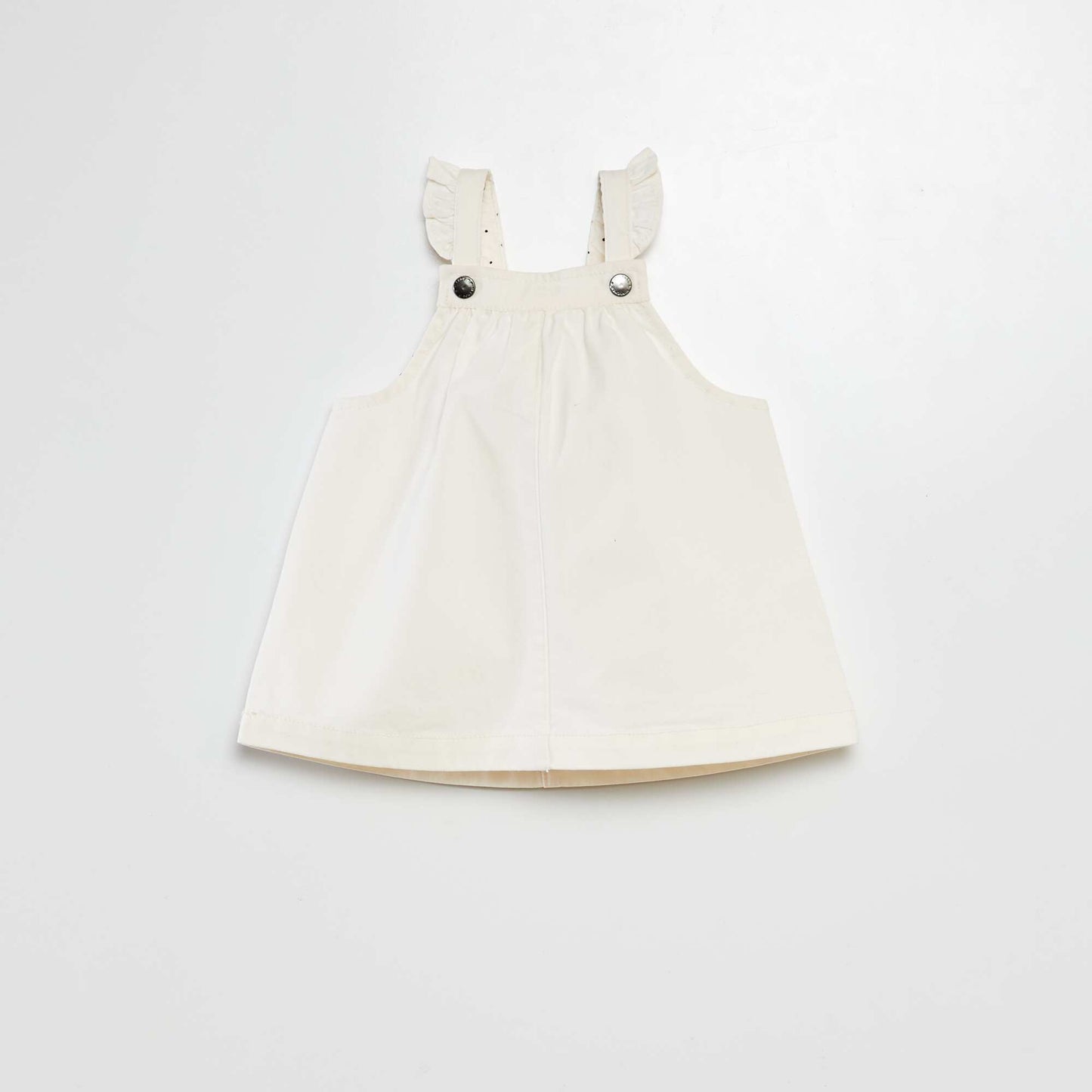 Robe salopette en twill BLANC