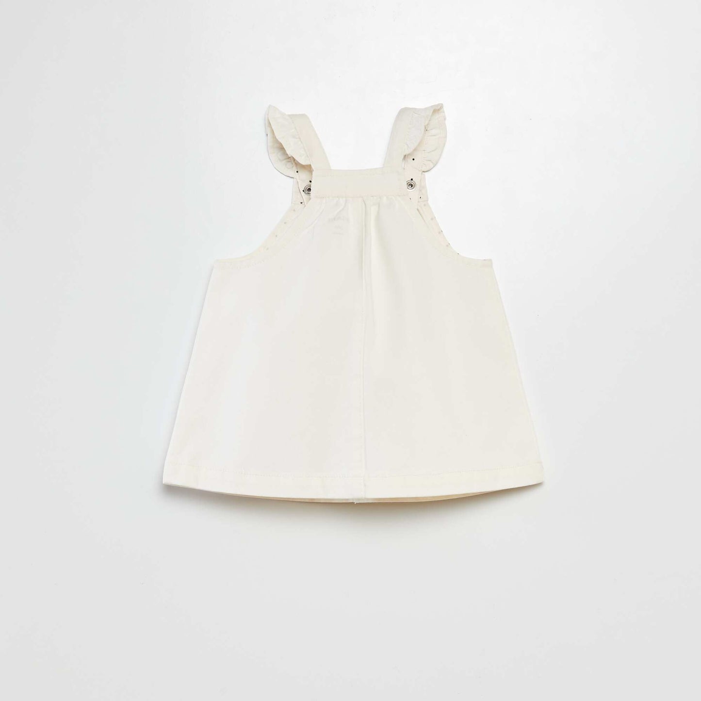 Robe salopette en twill BLANC