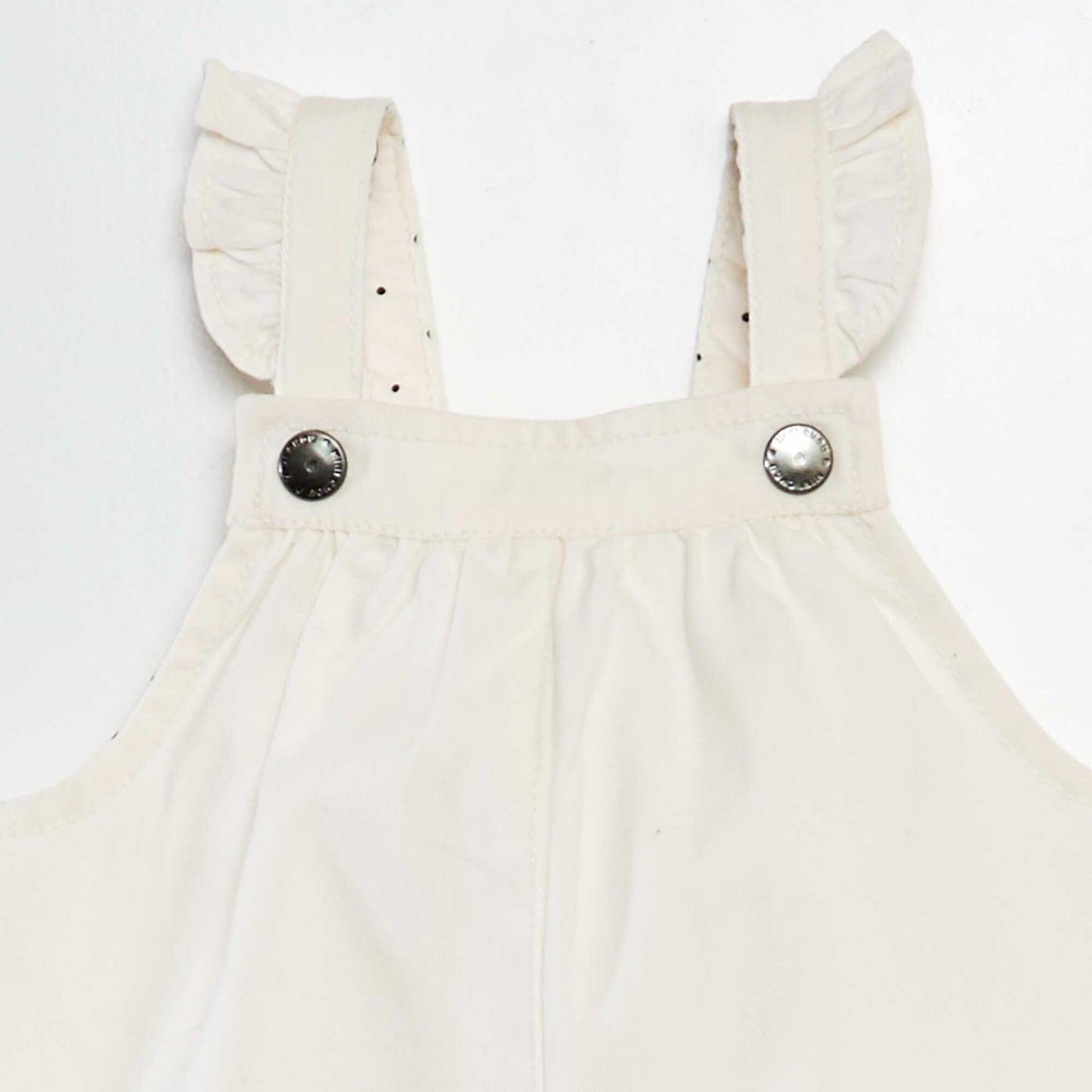 Robe salopette en twill BLANC