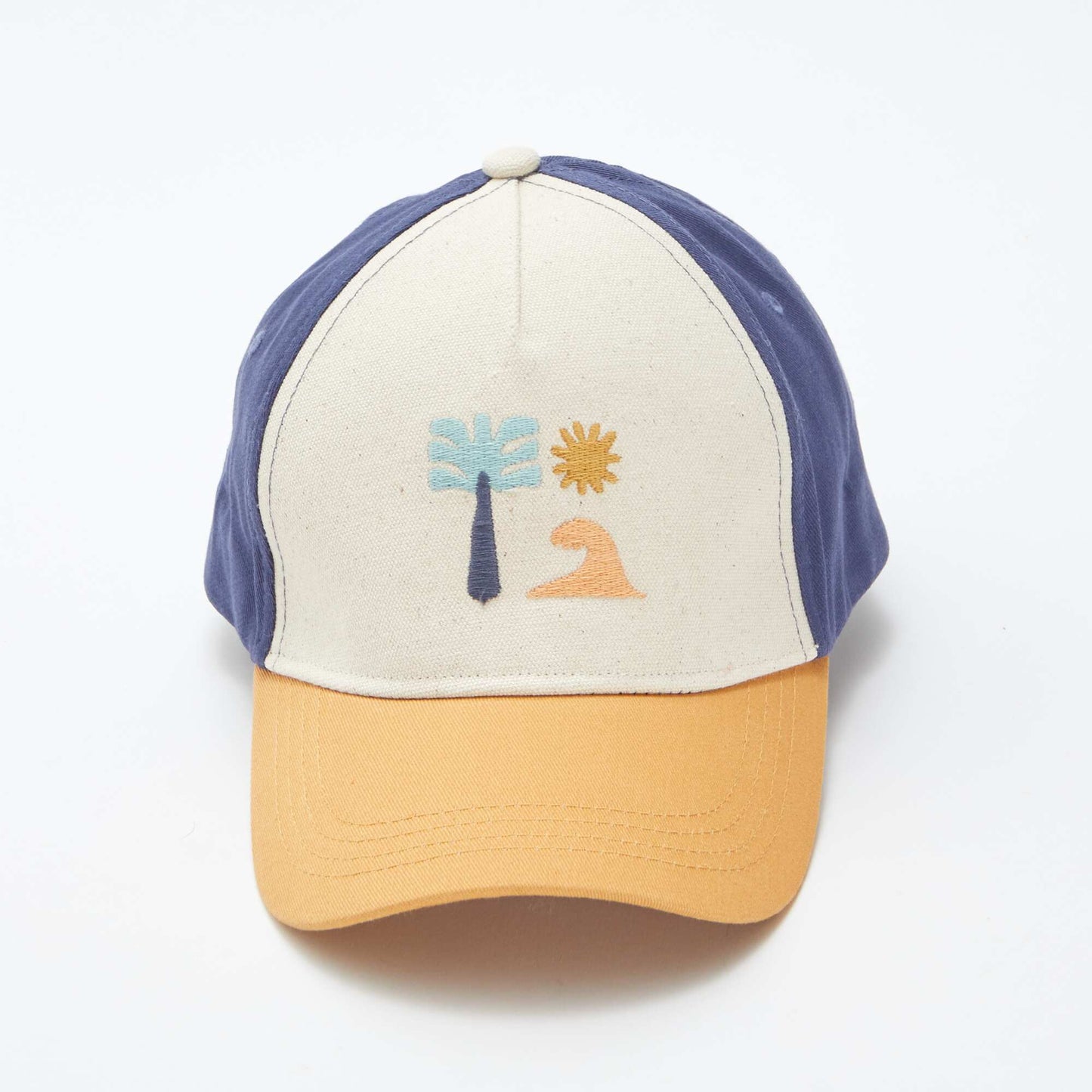 Casquette en toile avec broderies BEIGE