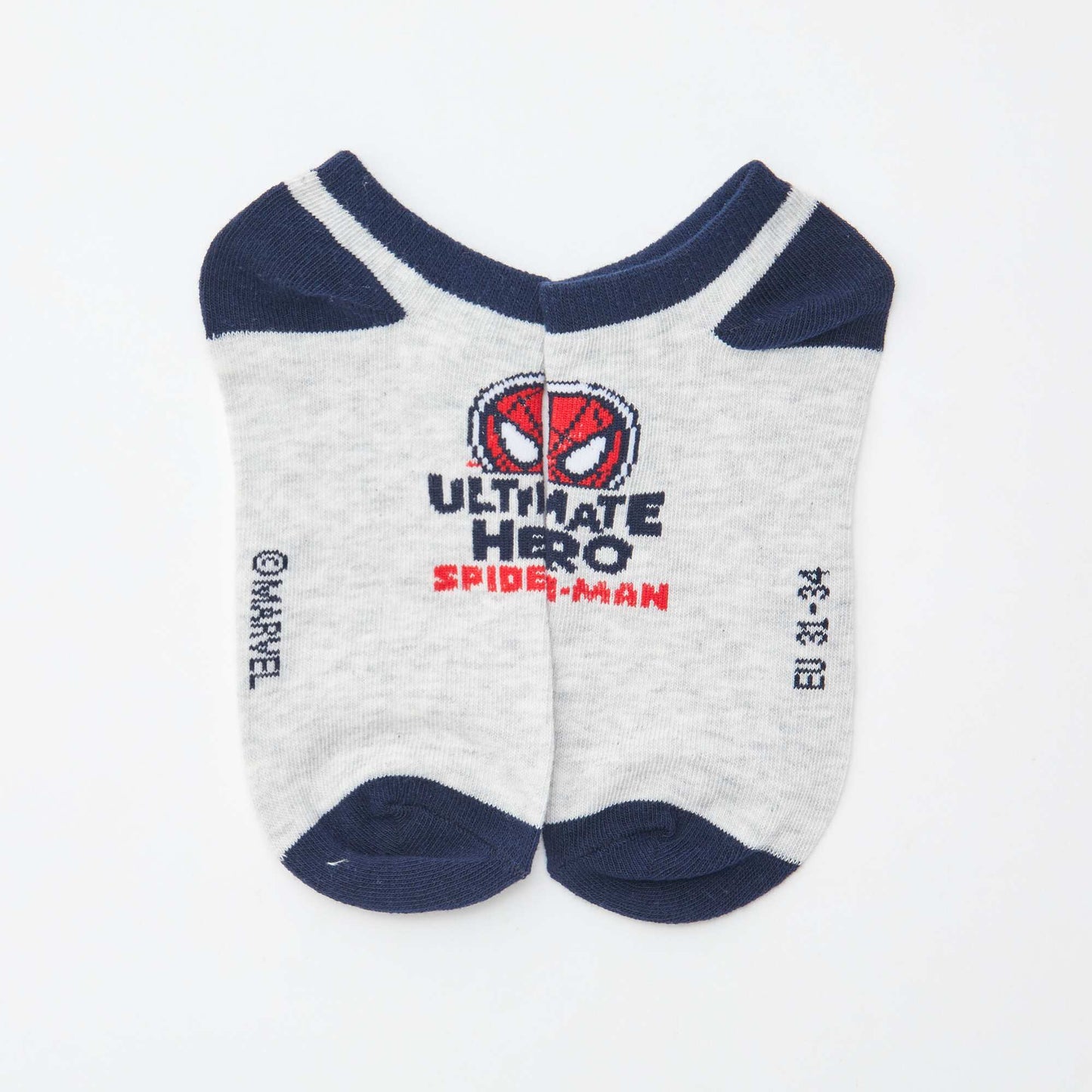 Lot de 3 paires de chaussettes invisibles 'Spider Man' 'Marvel' BLEU