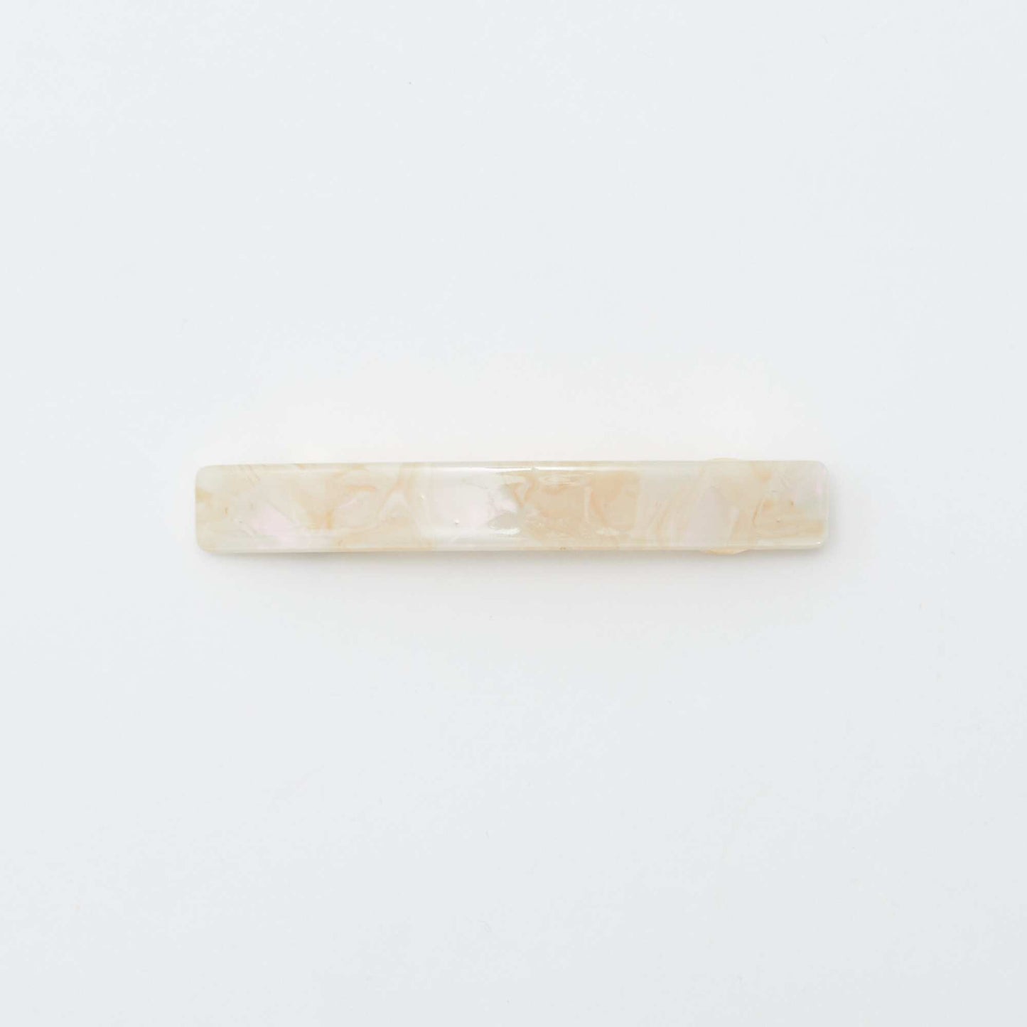 Lot de 2 barrettes effet marbré BLANC