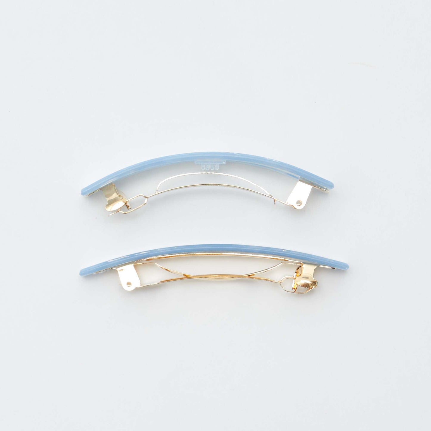 Lot de 2 barrettes effet marbré BLEU