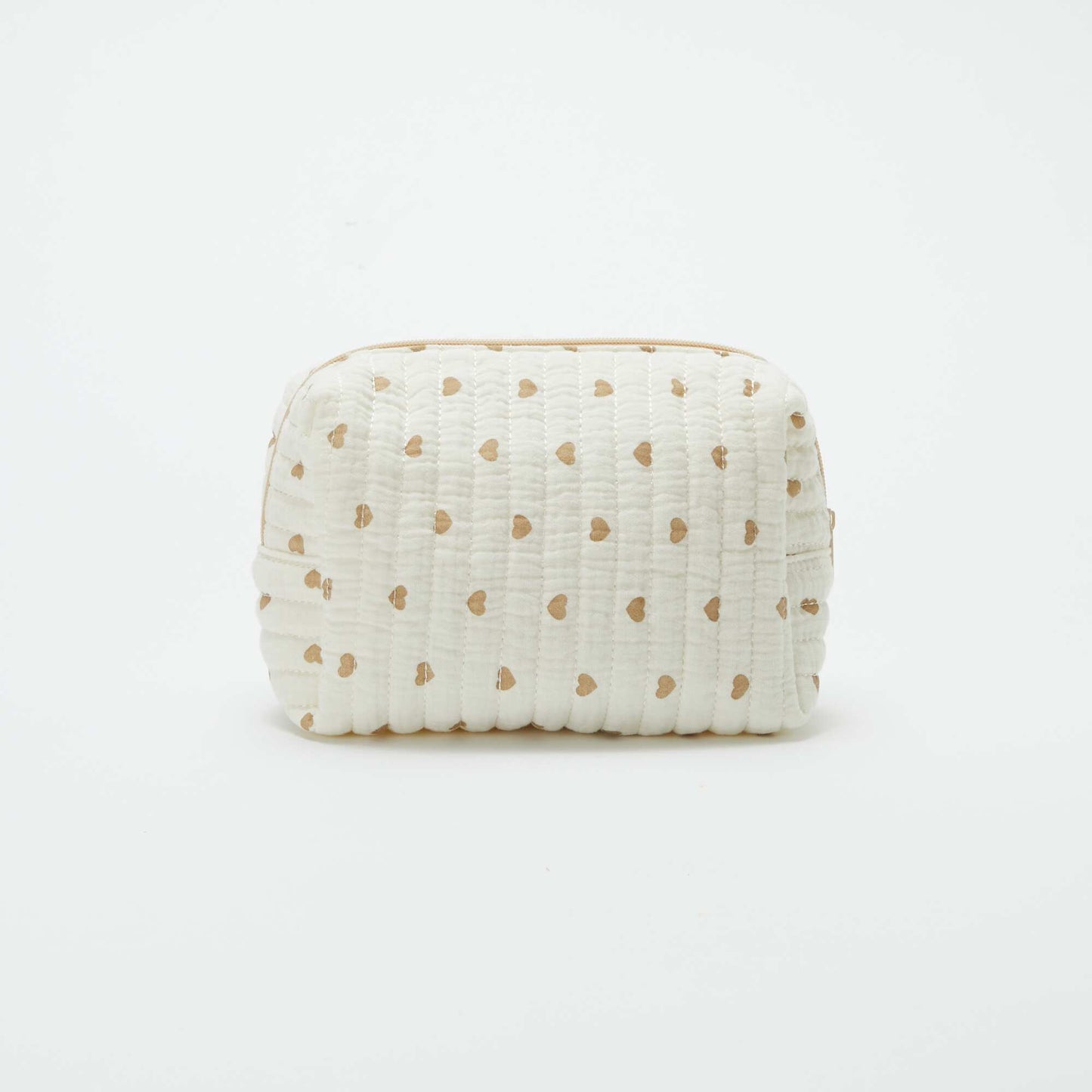 Trousse de toilette en gaze de coton BEIGE