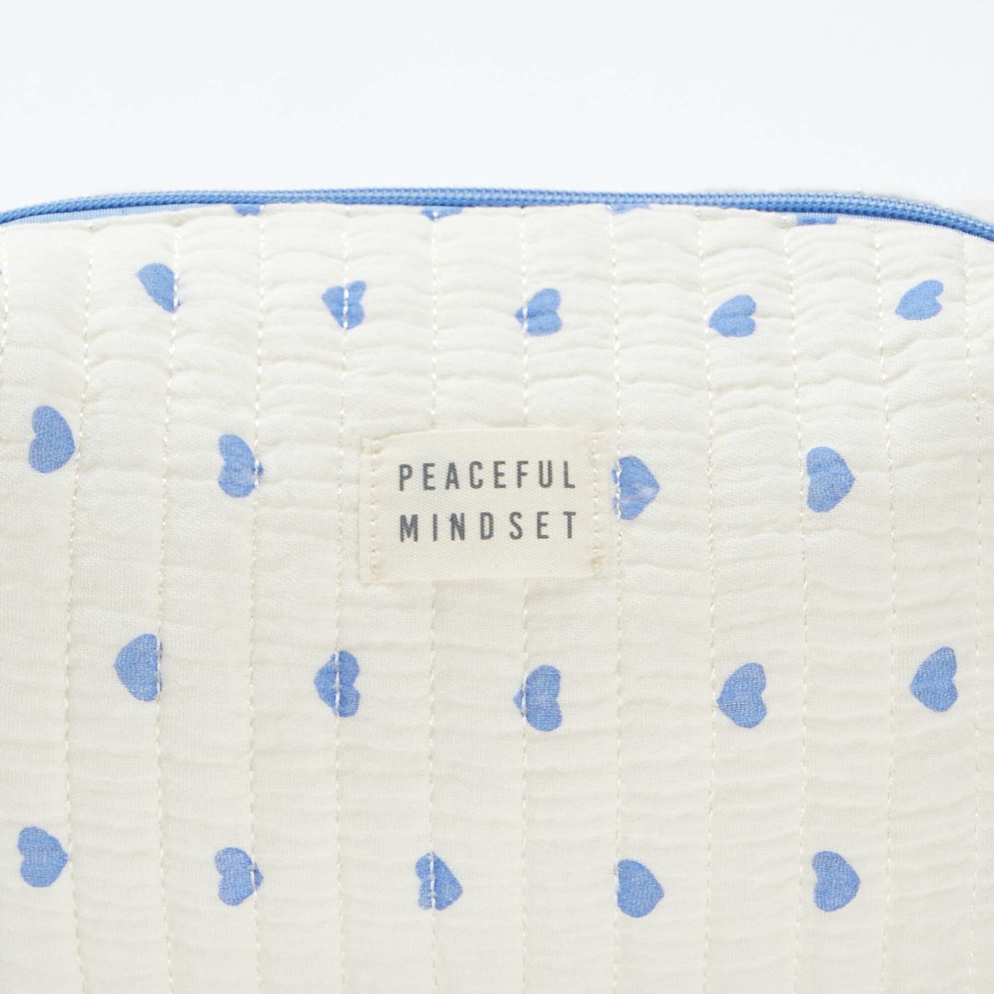 Trousse de toilette en gaze de coton BLEU