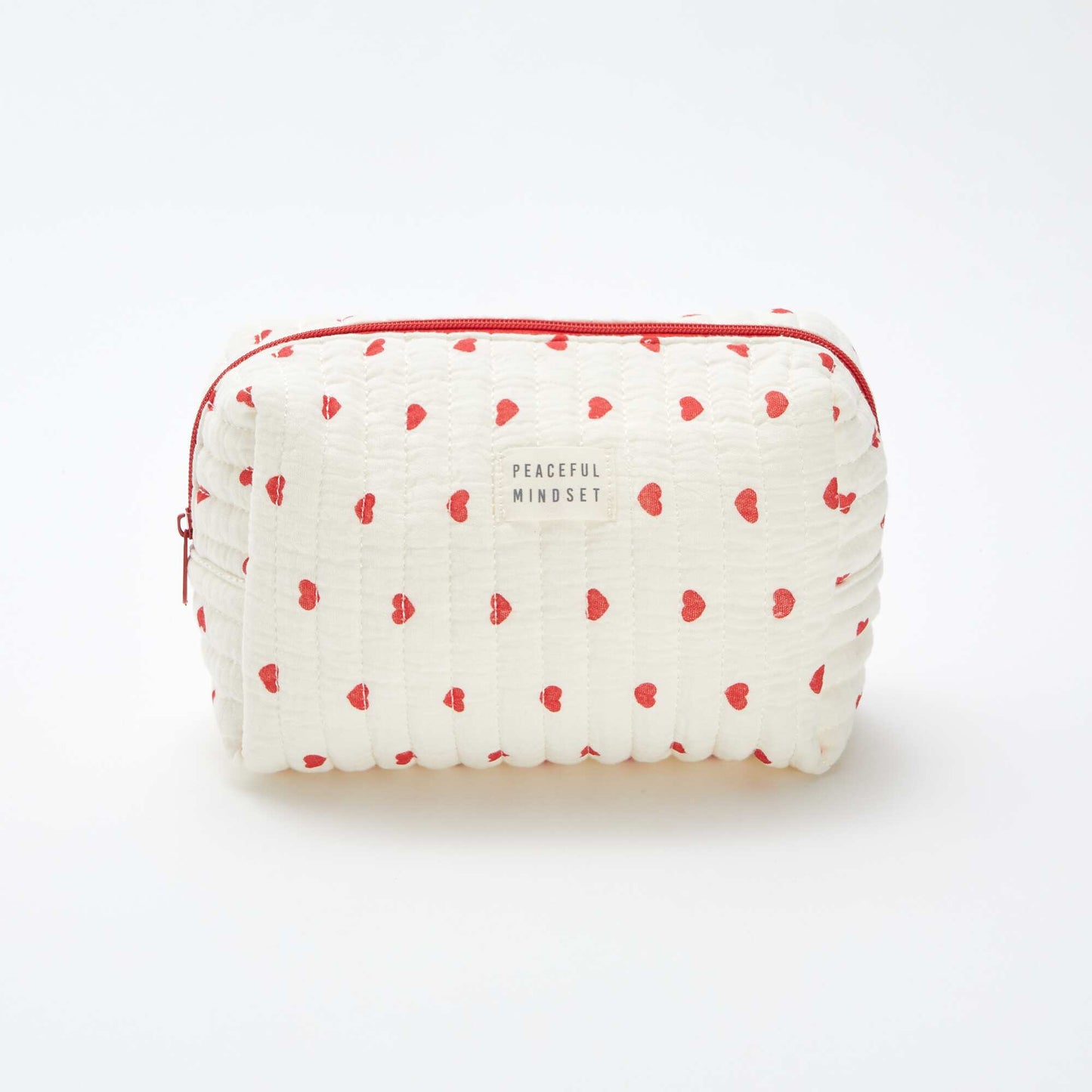 Trousse de toilette en gaze de coton ROUGE