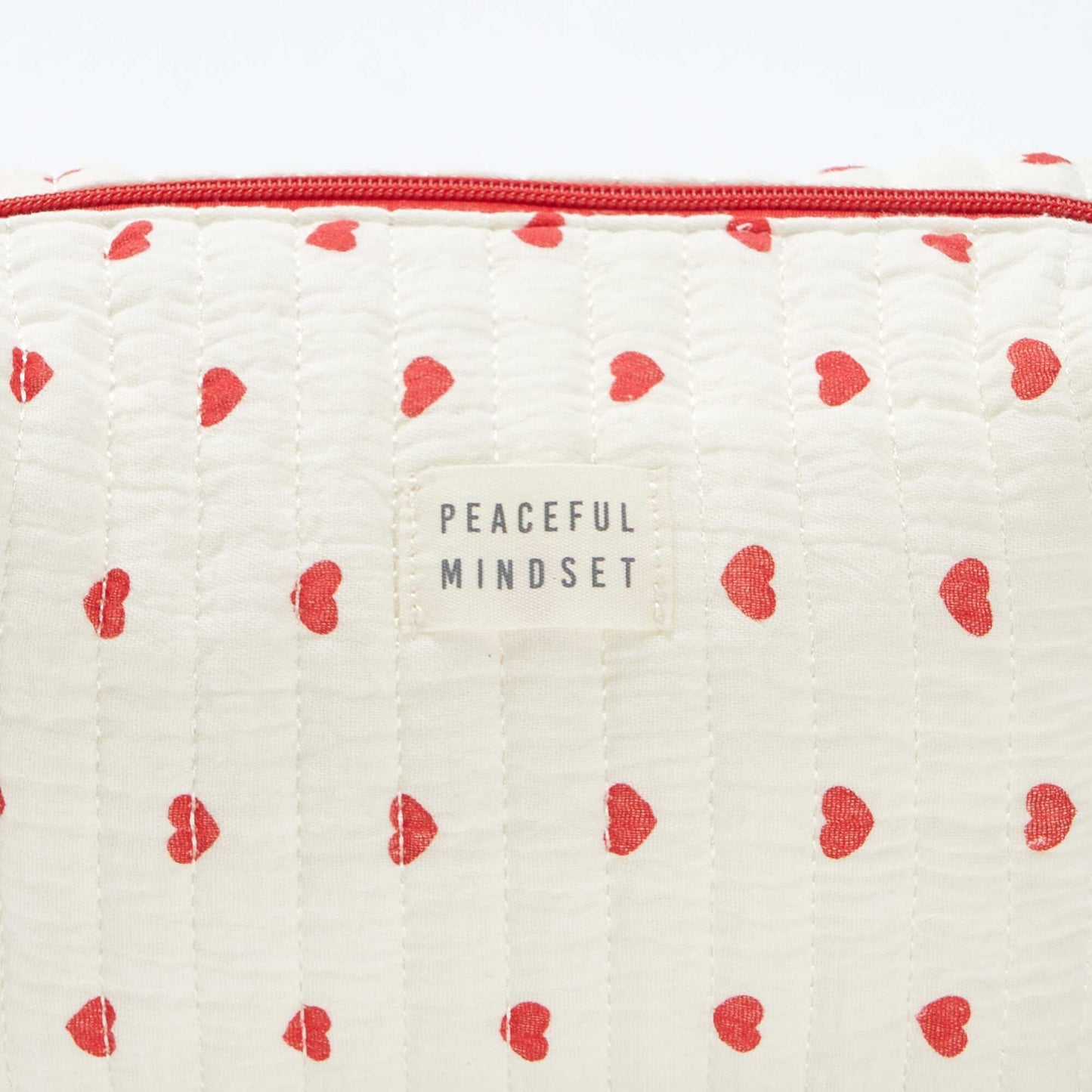 Trousse de toilette en gaze de coton ROUGE
