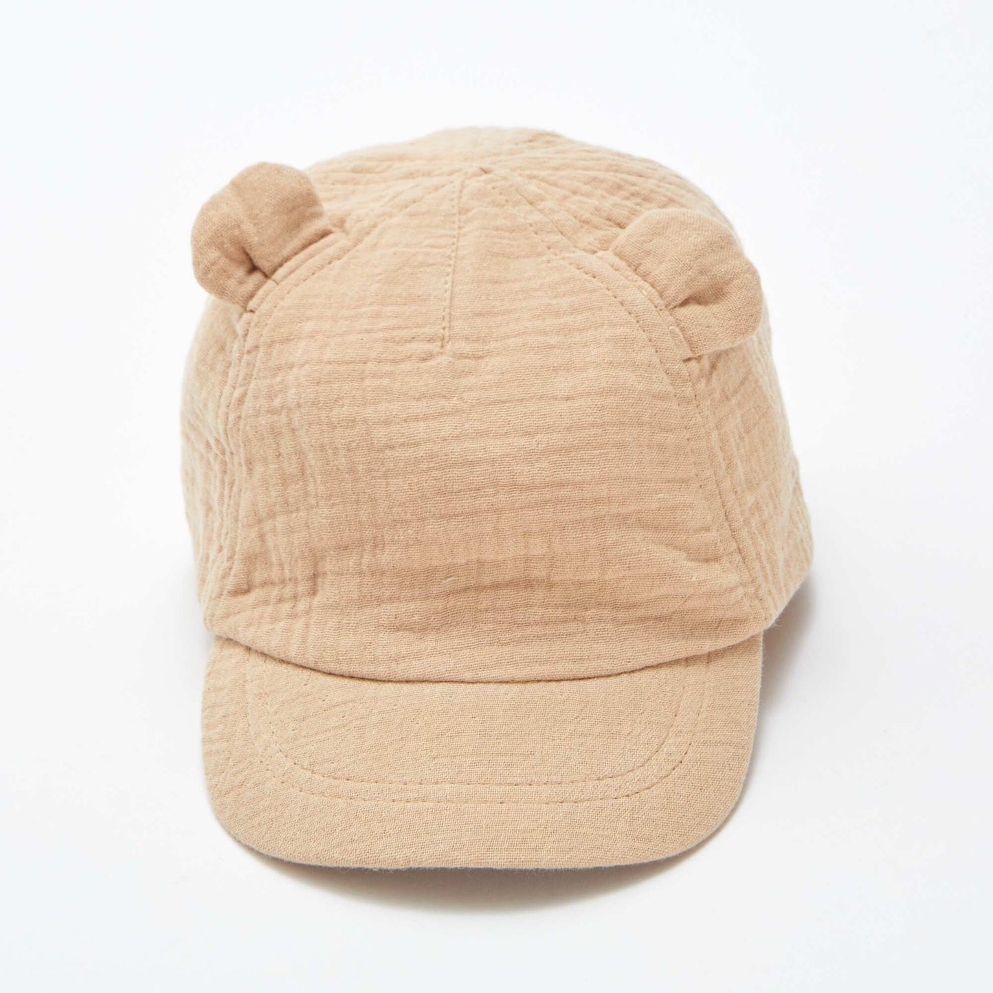 Casquette en gaze de coton avec oreilles fantaisies BEIGE