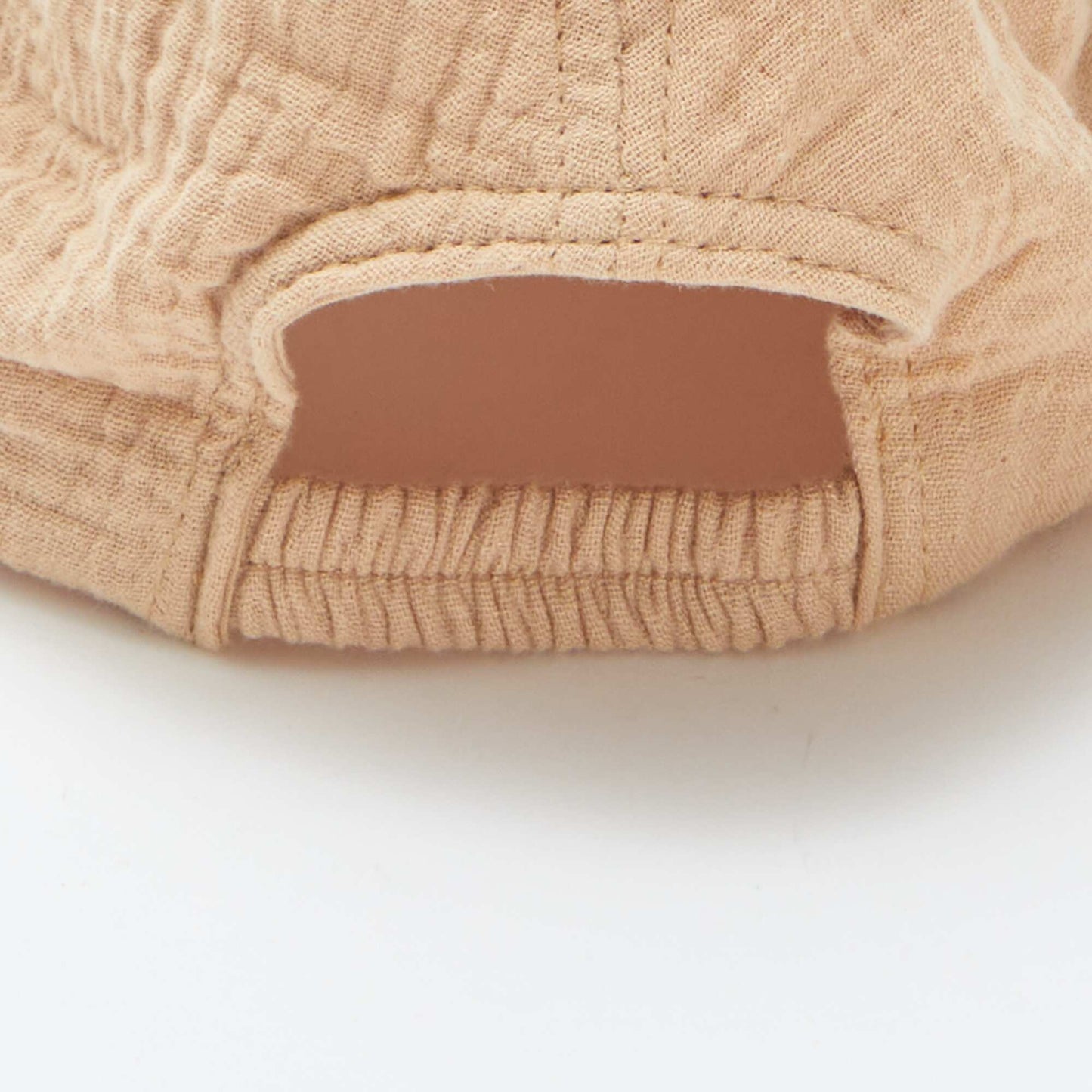 Casquette en gaze de coton avec oreilles fantaisies BEIGE