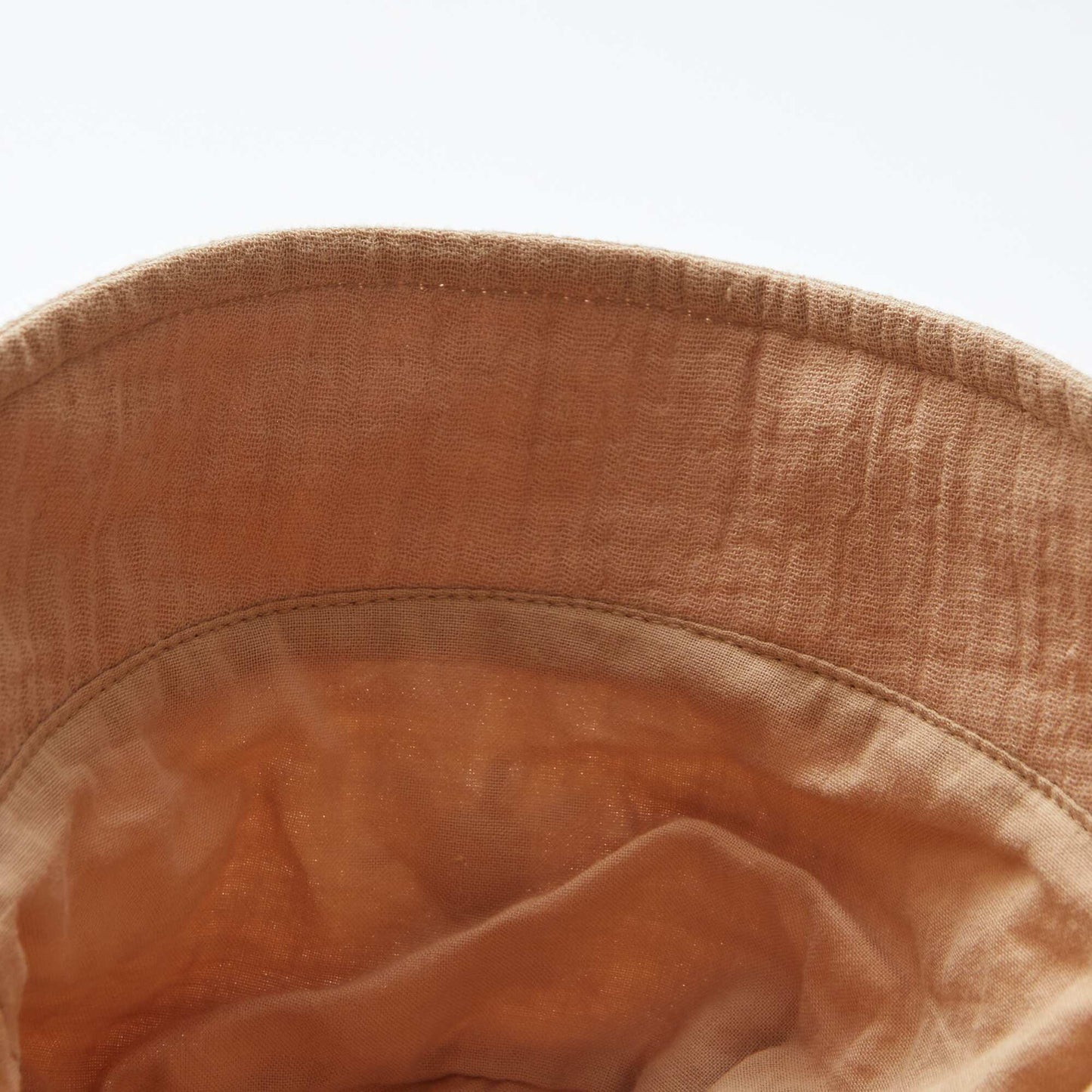 Bob en gaze de coton avec broderie soleil BEIGE