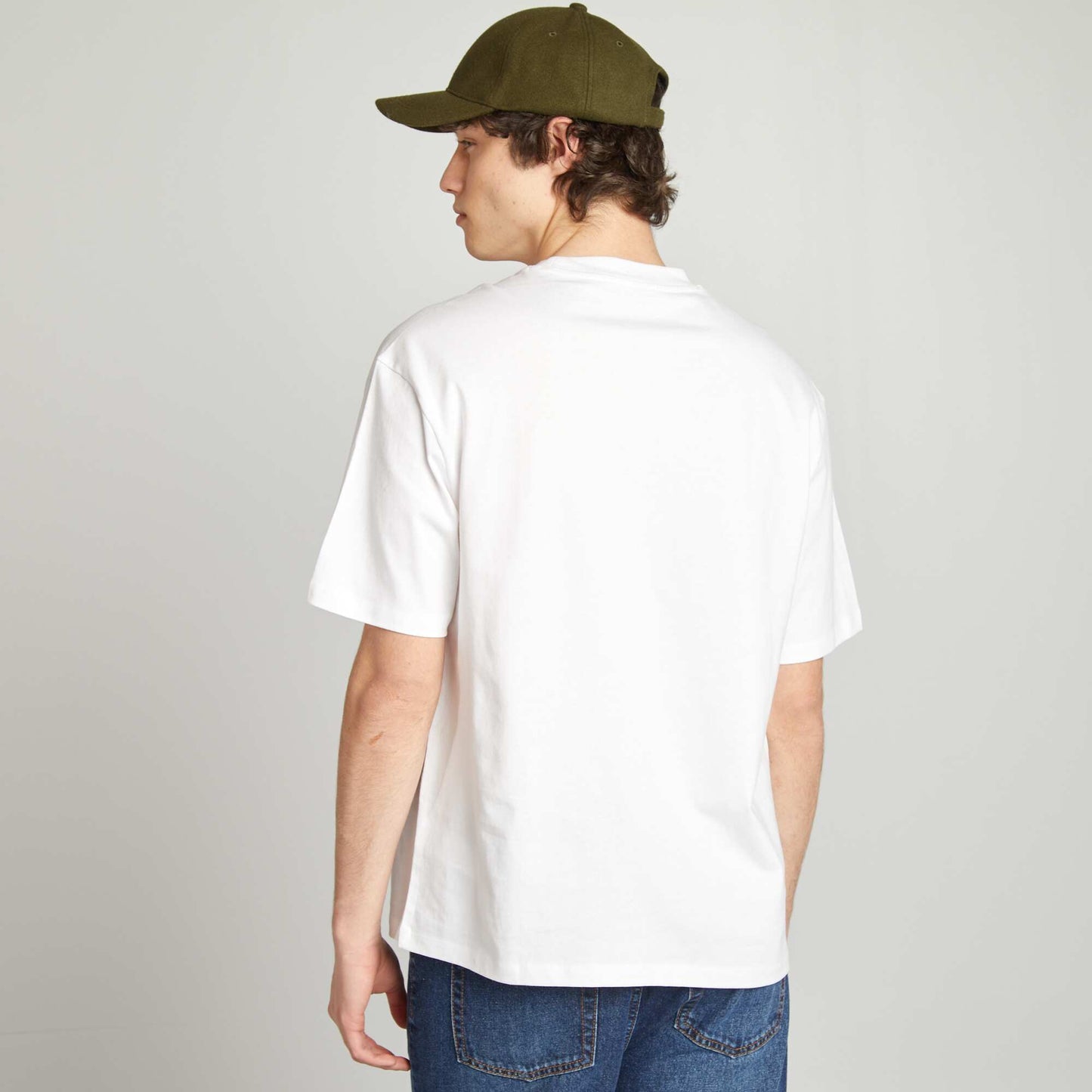 T-shirt manches courtes en maille jersey BLANC