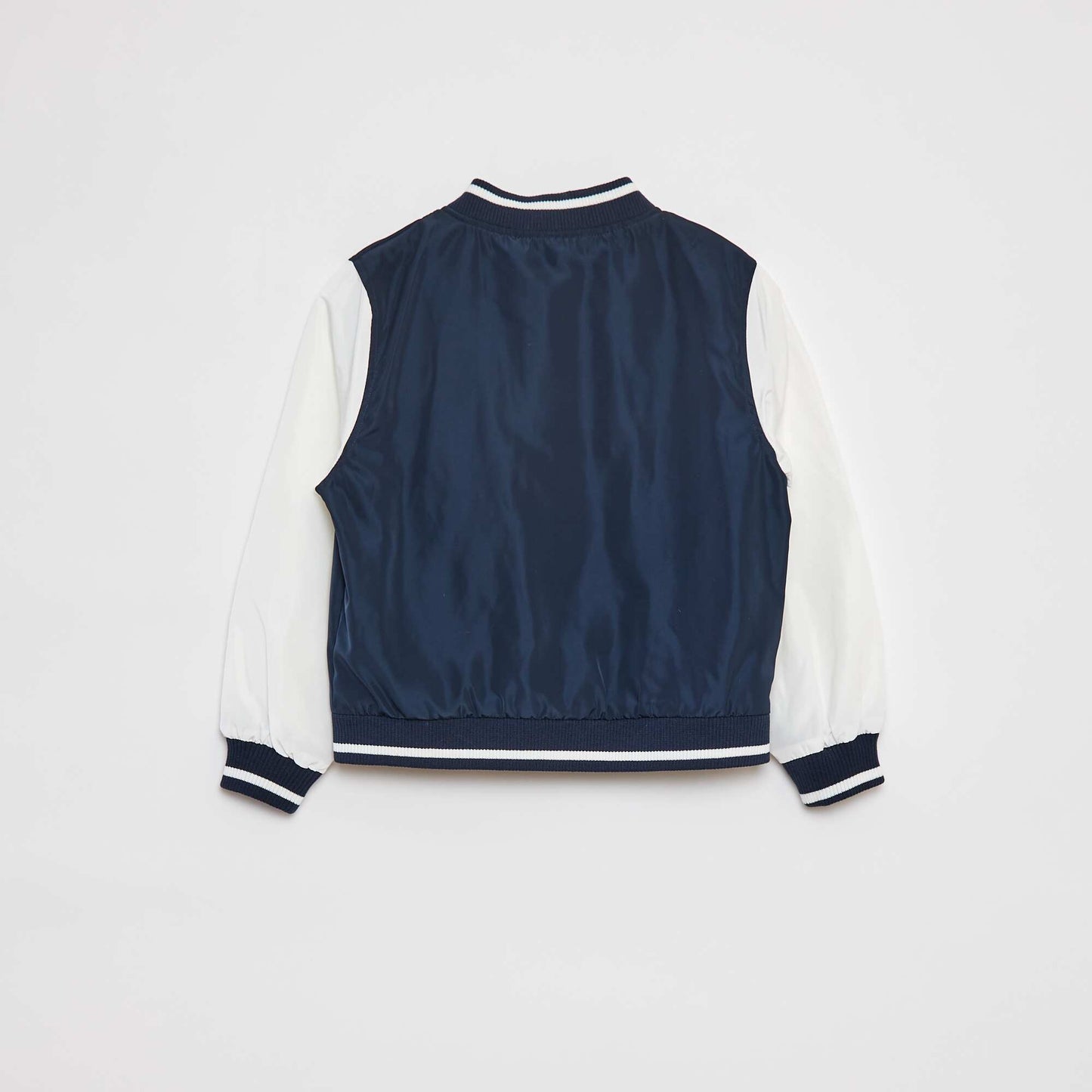 Blouson aviateur à pressions avec broderie BLEU