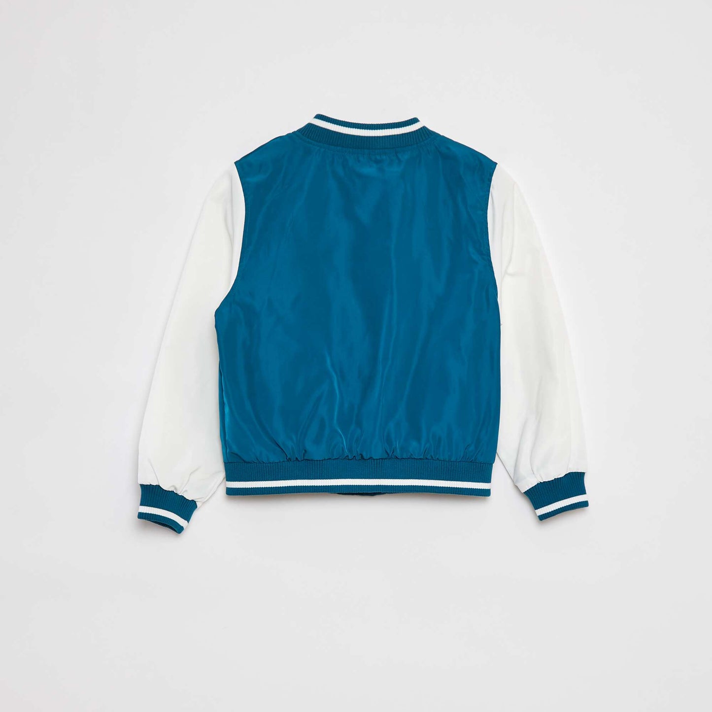 Blouson aviateur à pressions avec broderie VERT