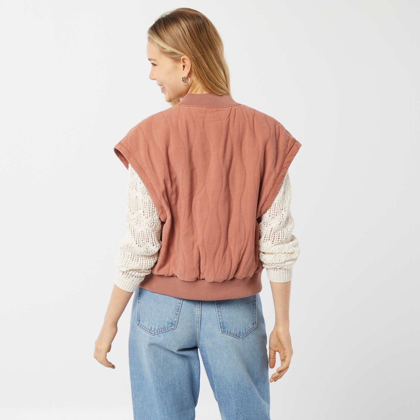 Veste matelassée 2 en 1 avec manches amovibles ROSE