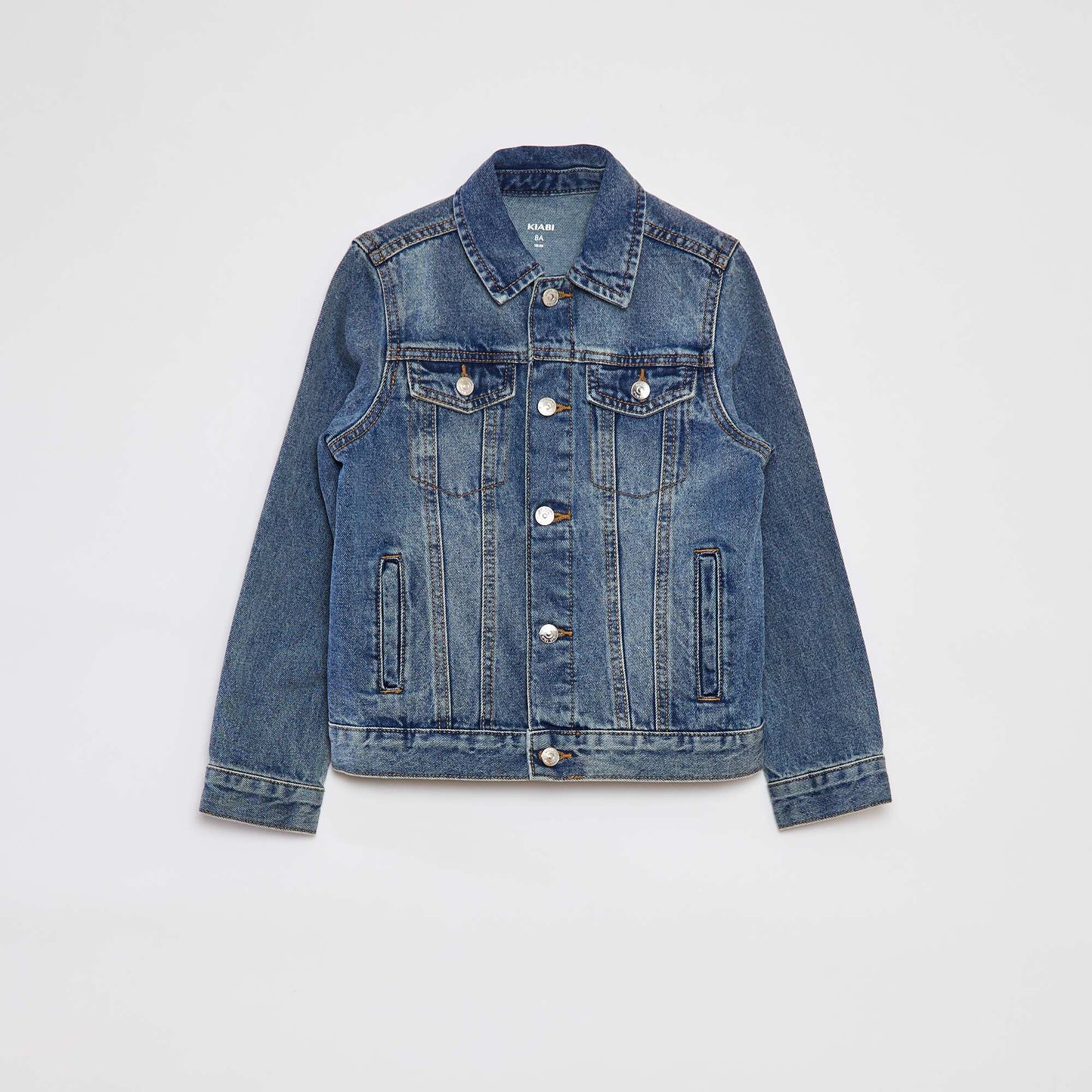 Veste en jean à ouverture boutonnée BLEU