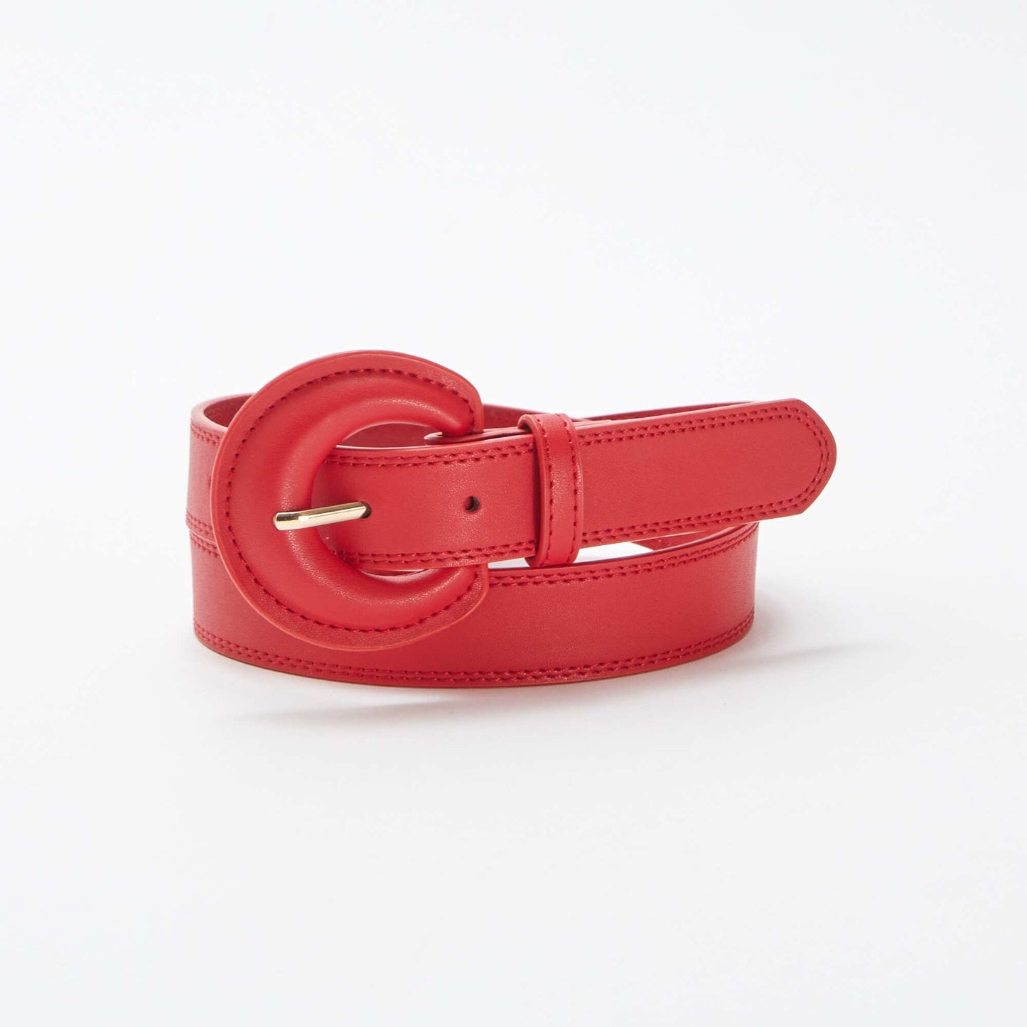 Ceinture avec large boucle ROUGE