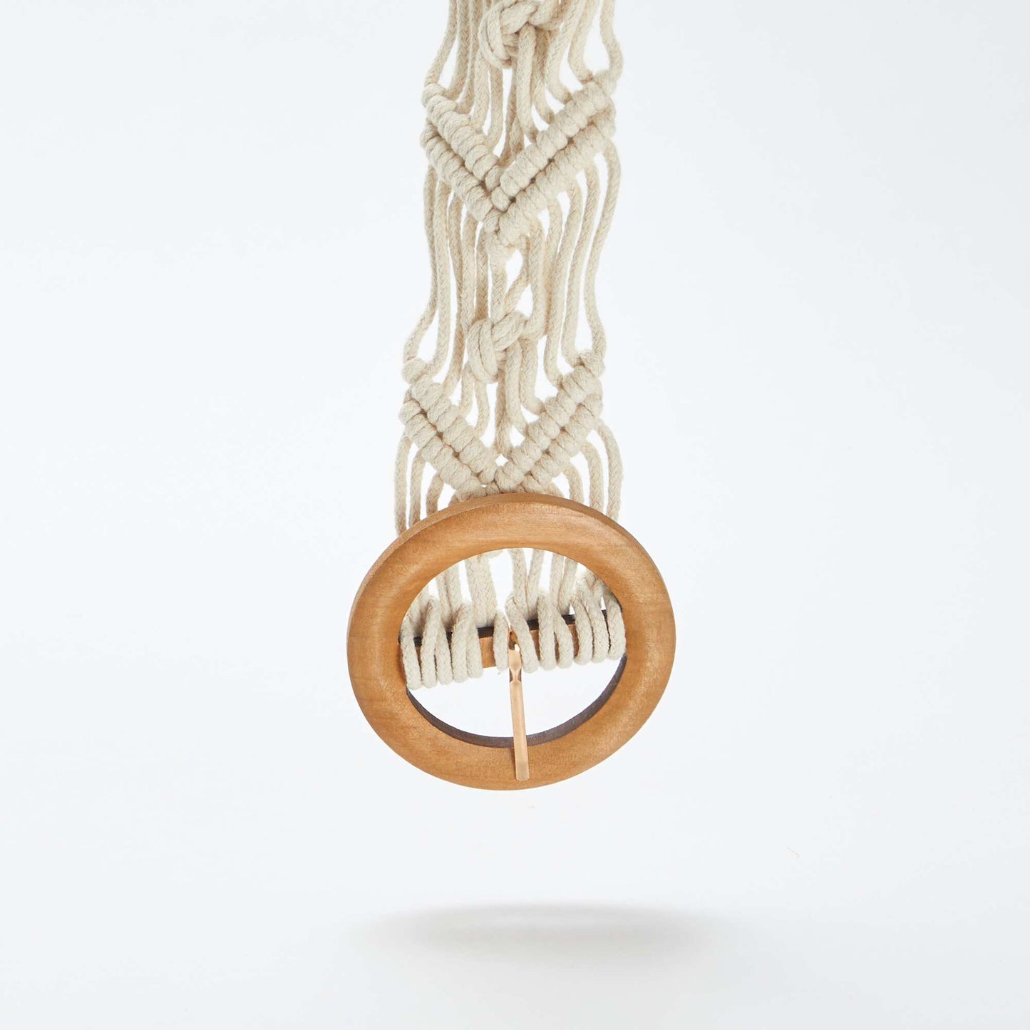 Ceinture en macramé ajouré BLANC