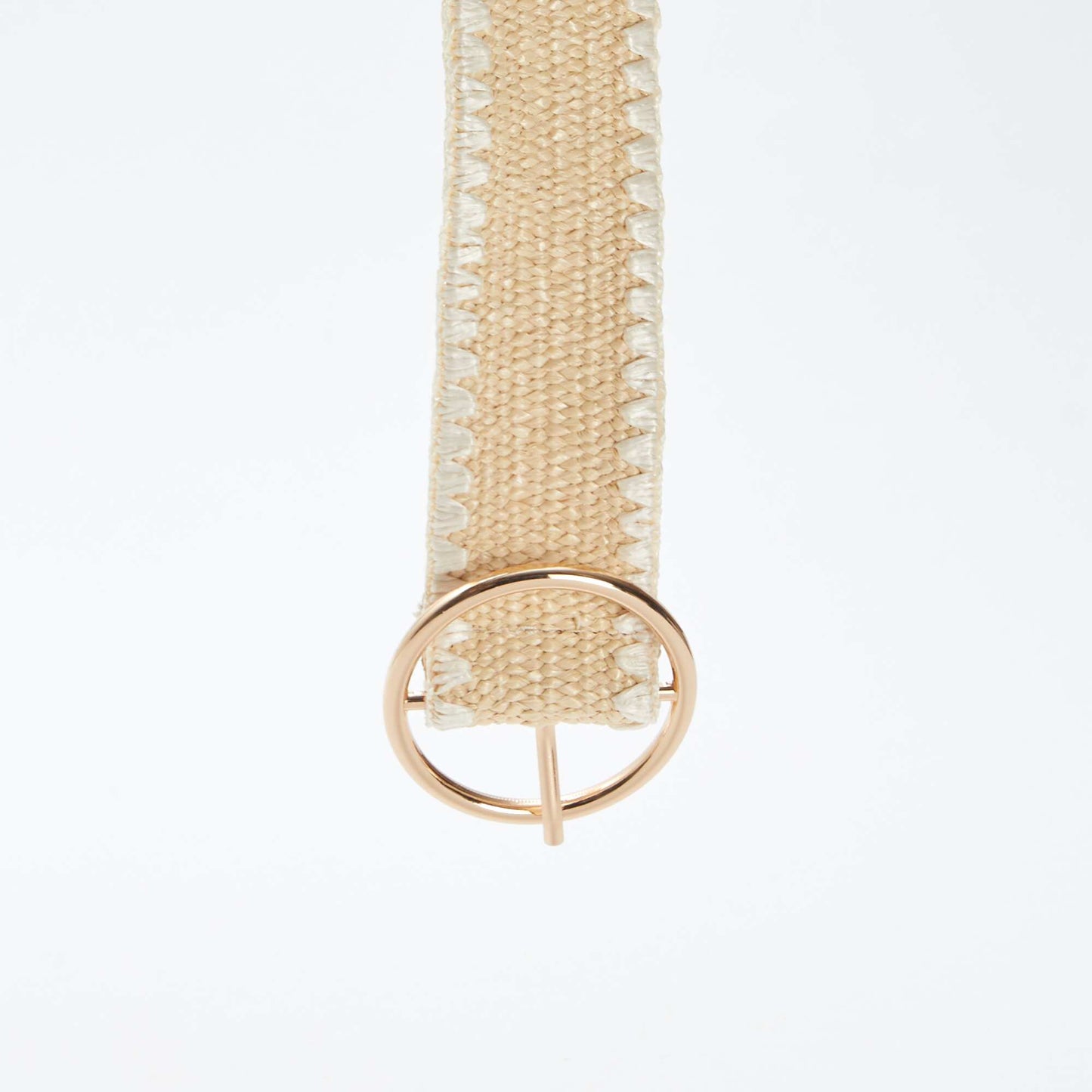 Ceinture brodée en corde BEIGE