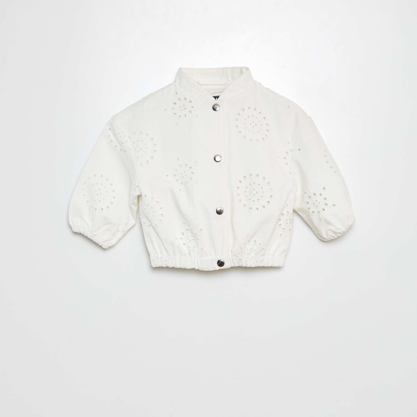 Blouson en broderies anglaises BLANC