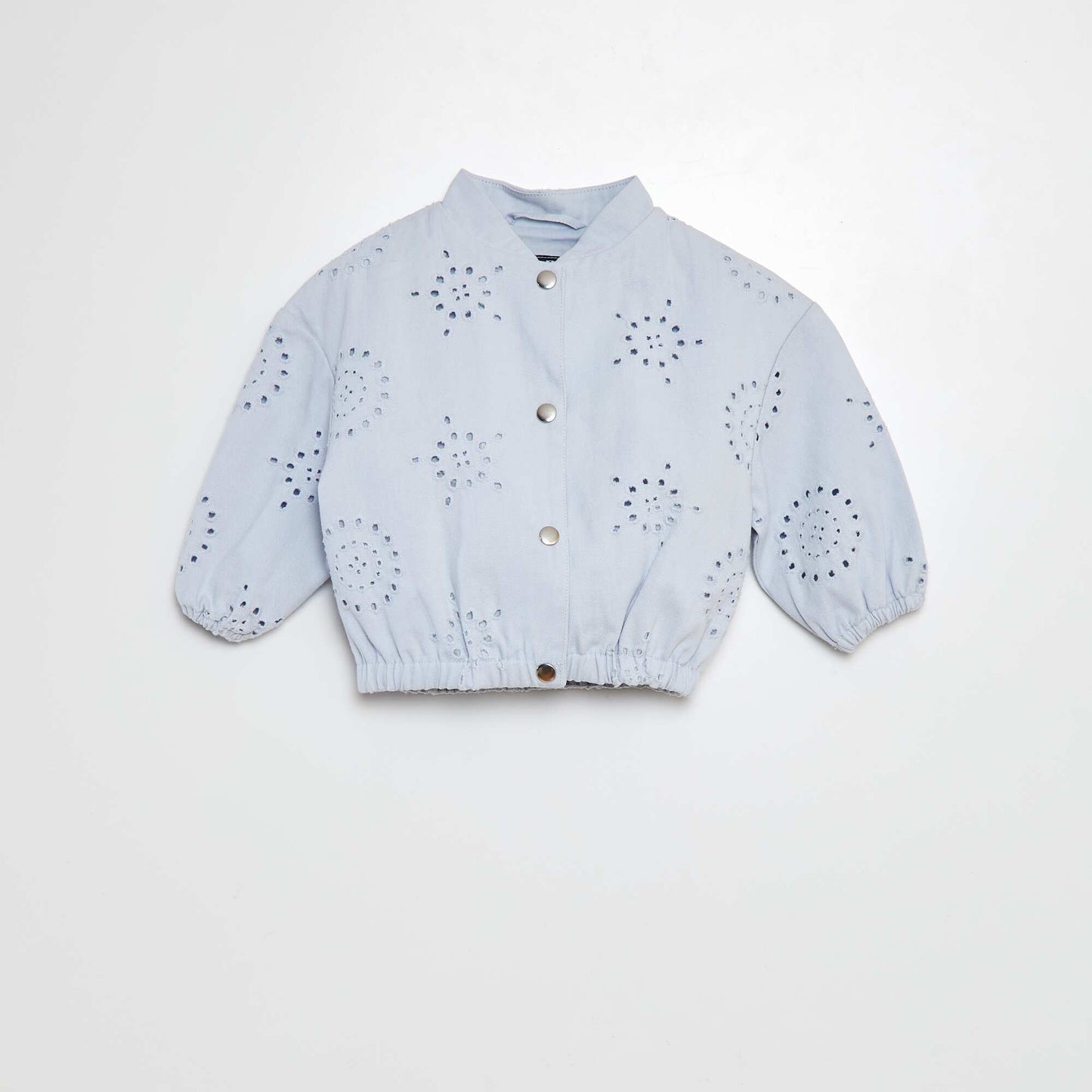 Blouson en broderies anglaises BLEU
