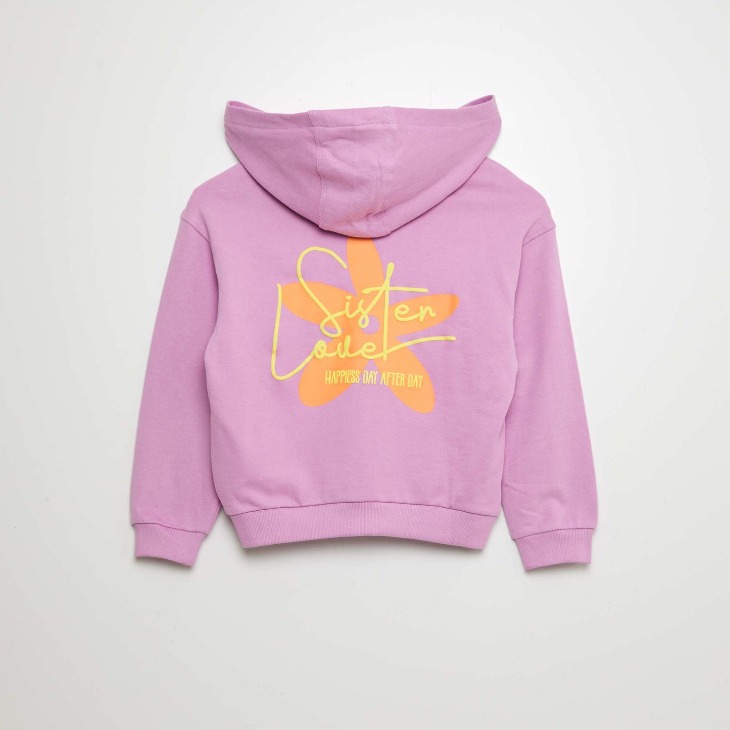 Sweat zippée à capuche 'Sister' BLANC