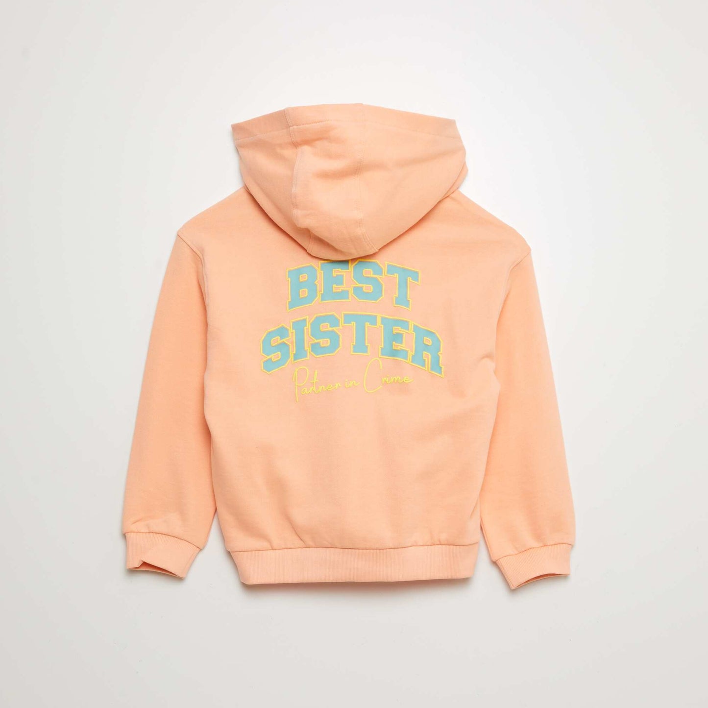 Sweat zippée à capuche 'Sister' ORANGE