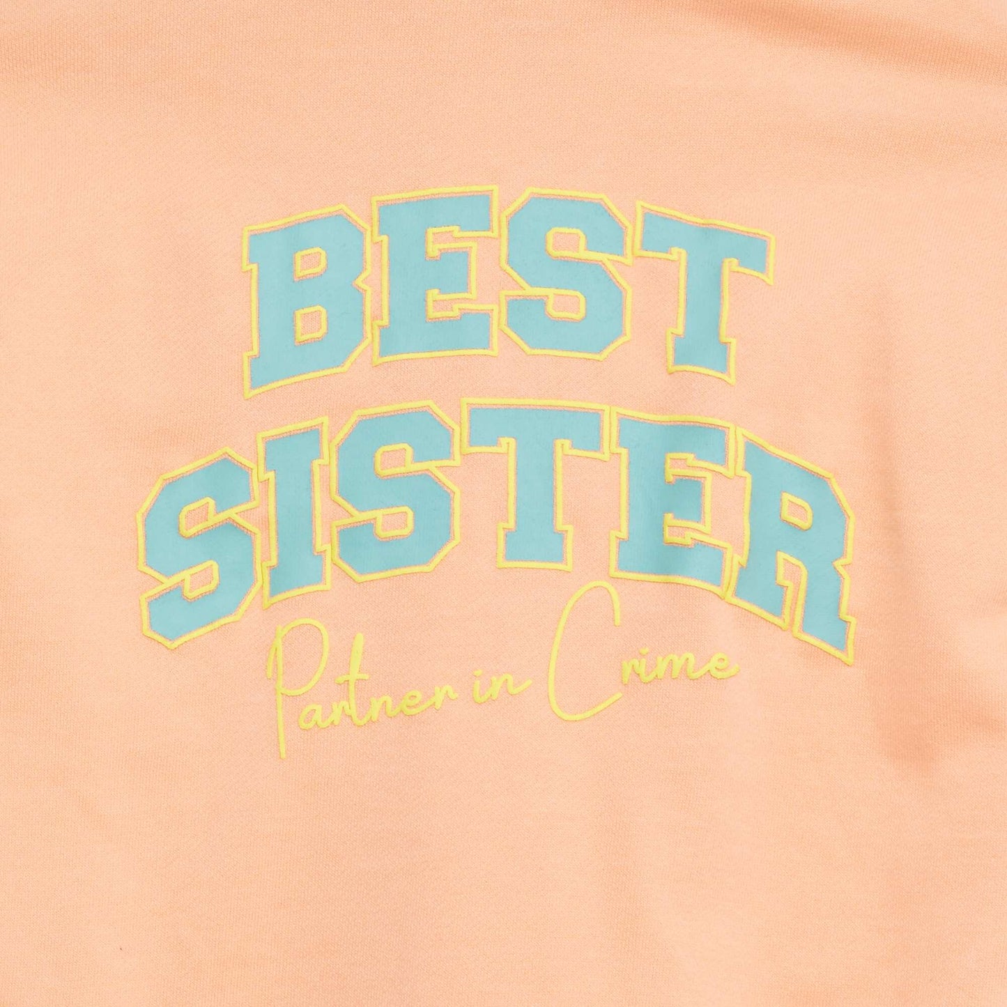 Sweat zippée à capuche 'Sister' ORANGE
