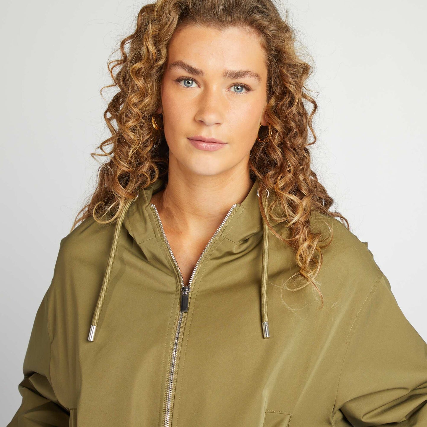 Blouson court oversize KAKI