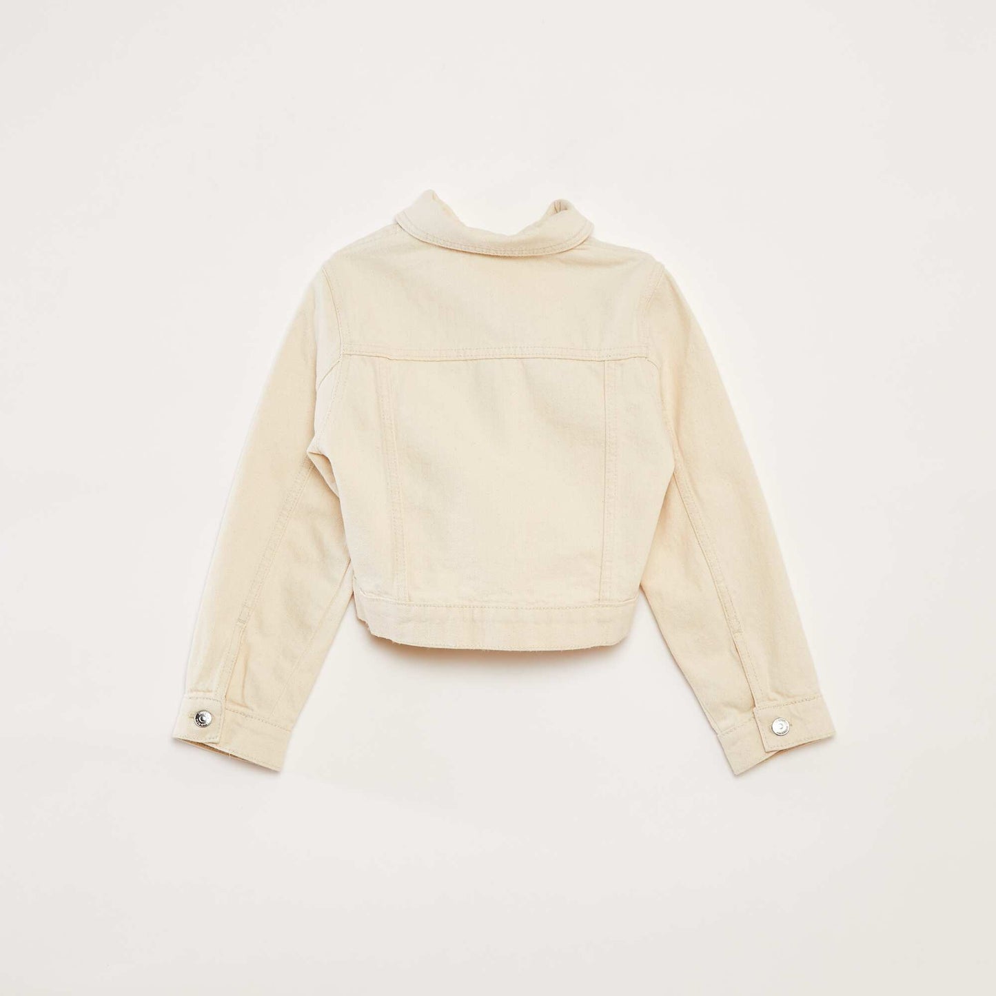Veste en denim cropped BLANC