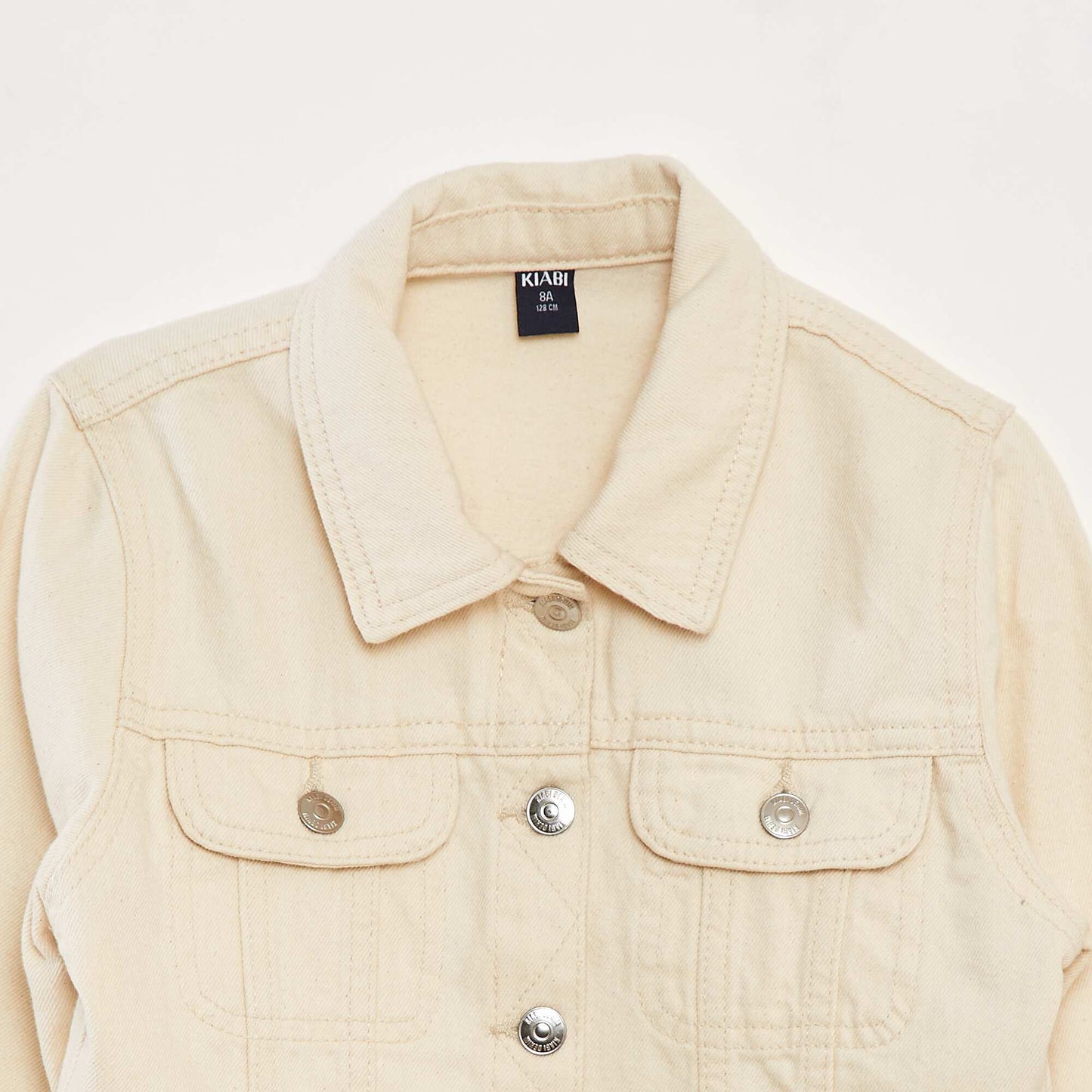 Veste en denim cropped BLANC