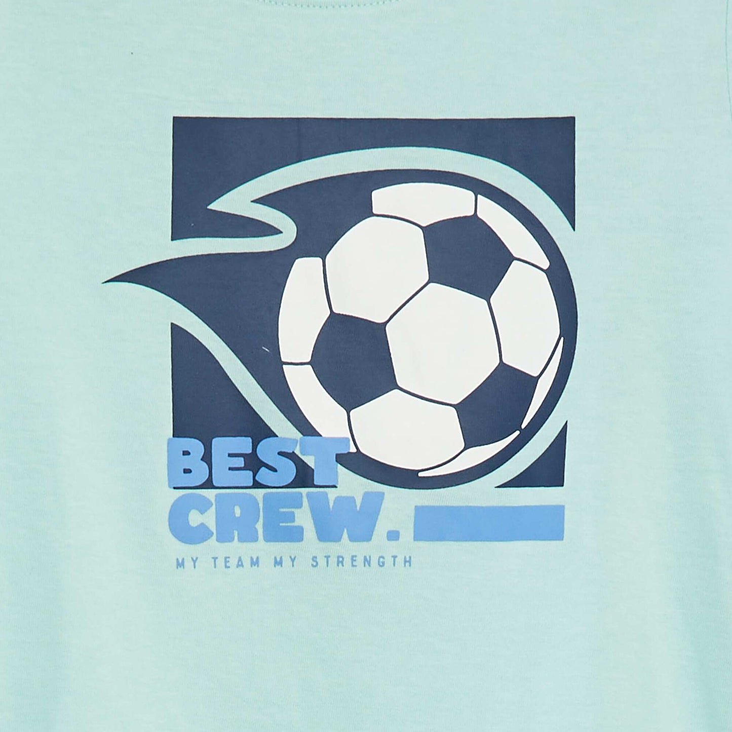 T-shirt imprimé manches courtes BLEU