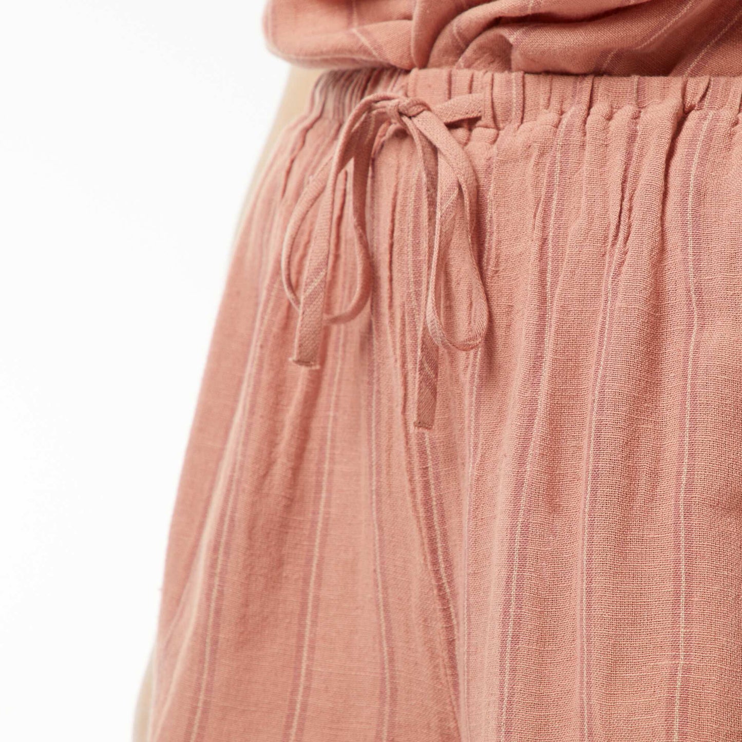 Short en lin mélangé avec 2 poches ROSE