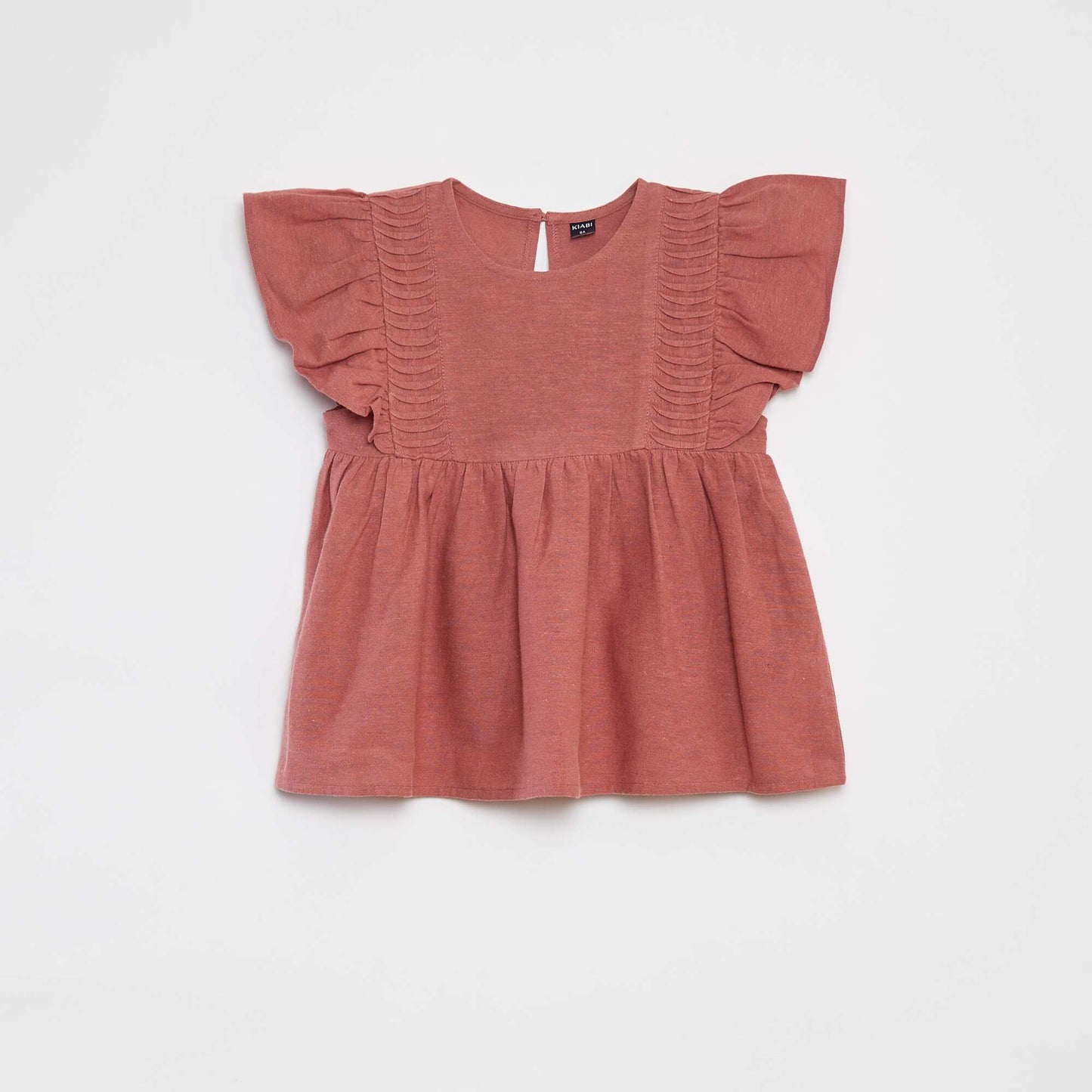 Blouse à manches courtes avec volants ROSE