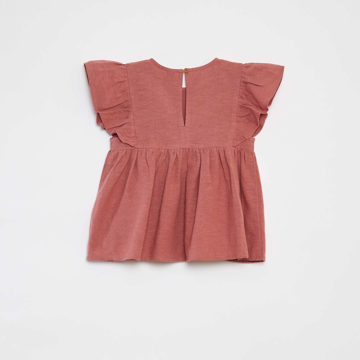 Blouse à manches courtes avec volants ROSE