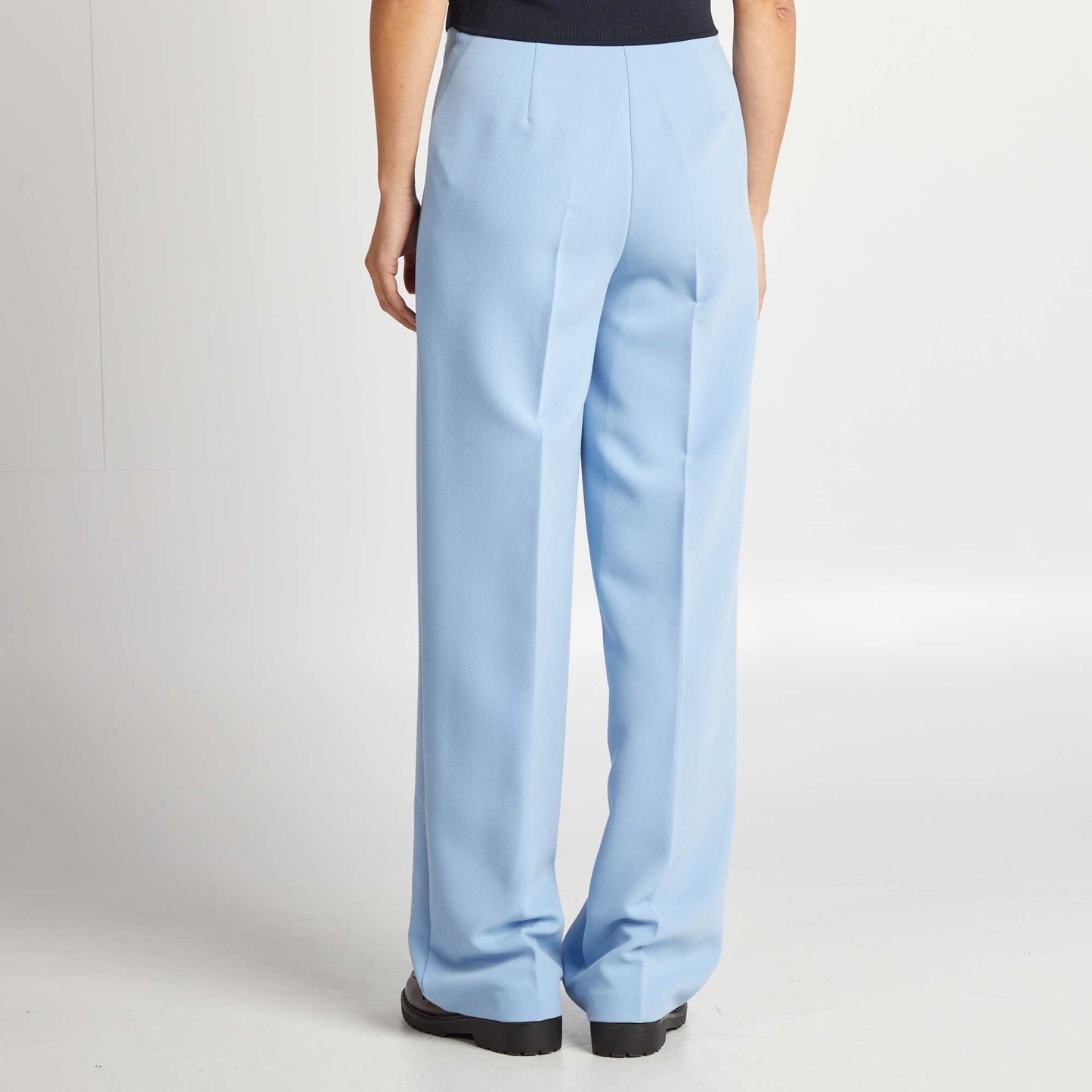 Pantalon à pinces coupe droite BLEU