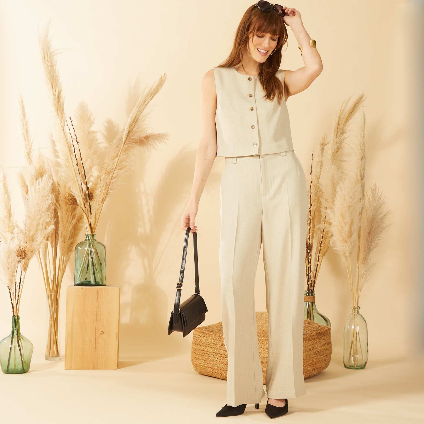 Pantalon souple BEIGE
