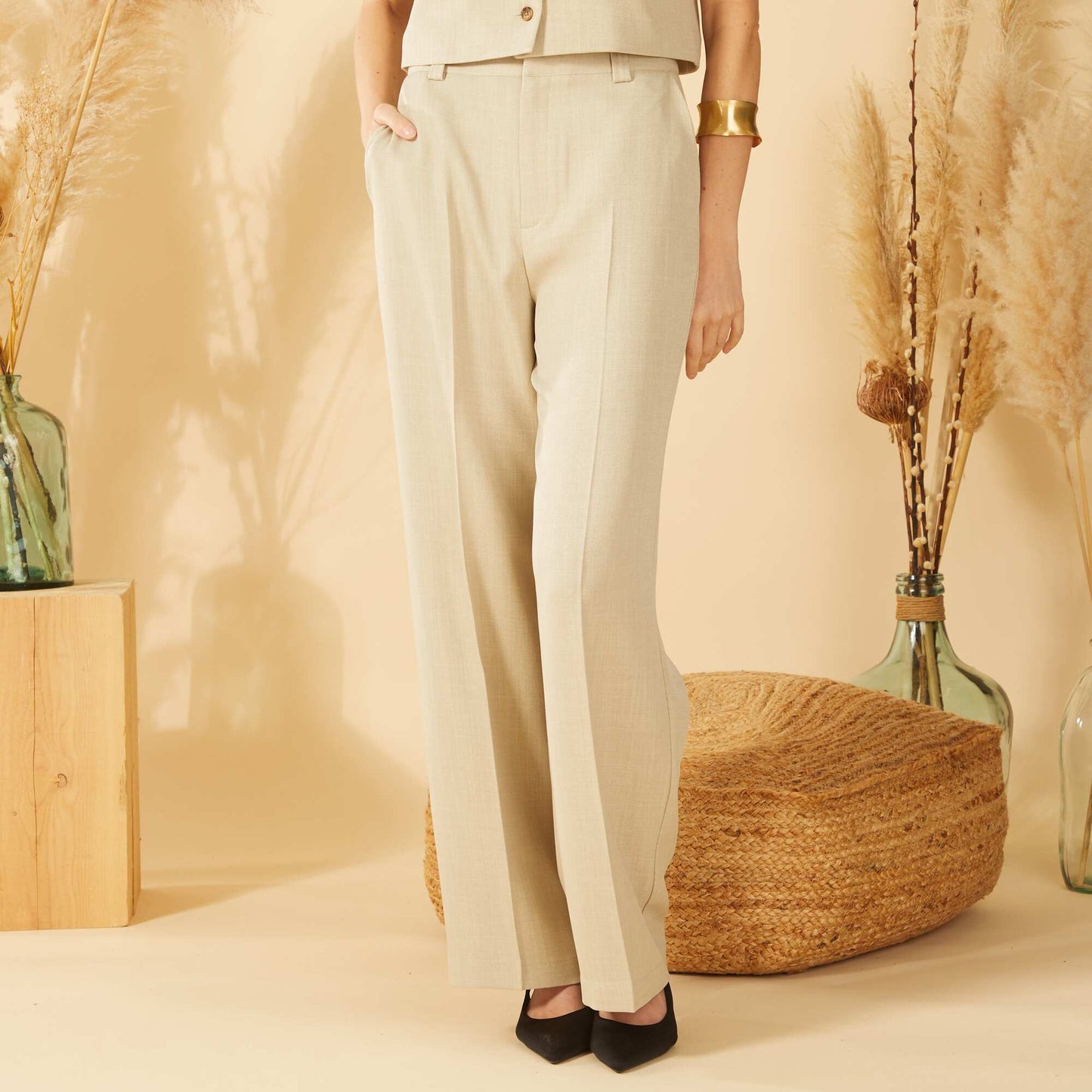 Pantalon souple BEIGE