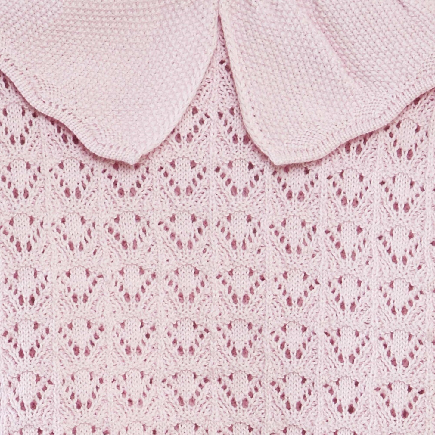 Pull en crochet avec col claudine ROSE