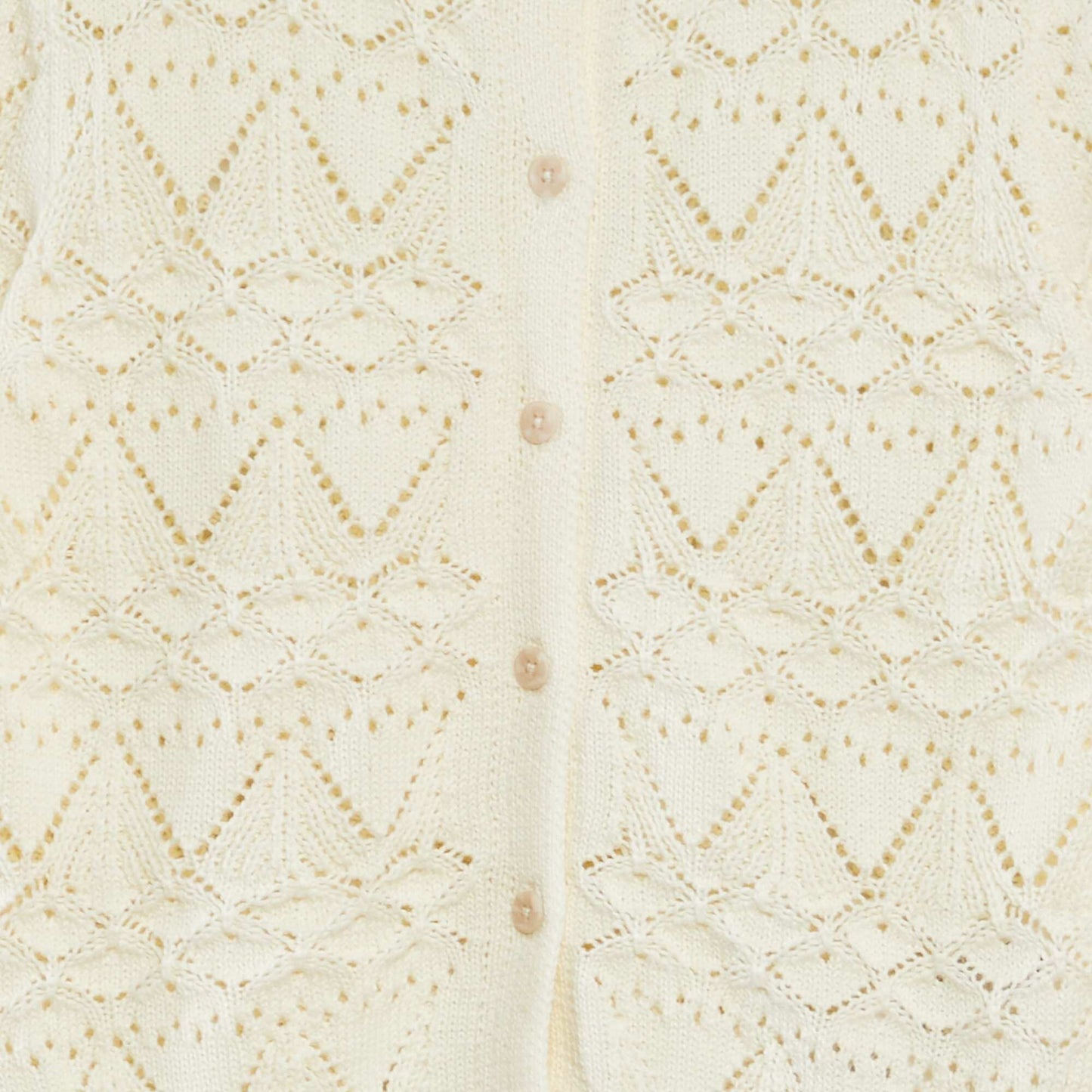 Gilet en crochet en maille ajourée BEIGE