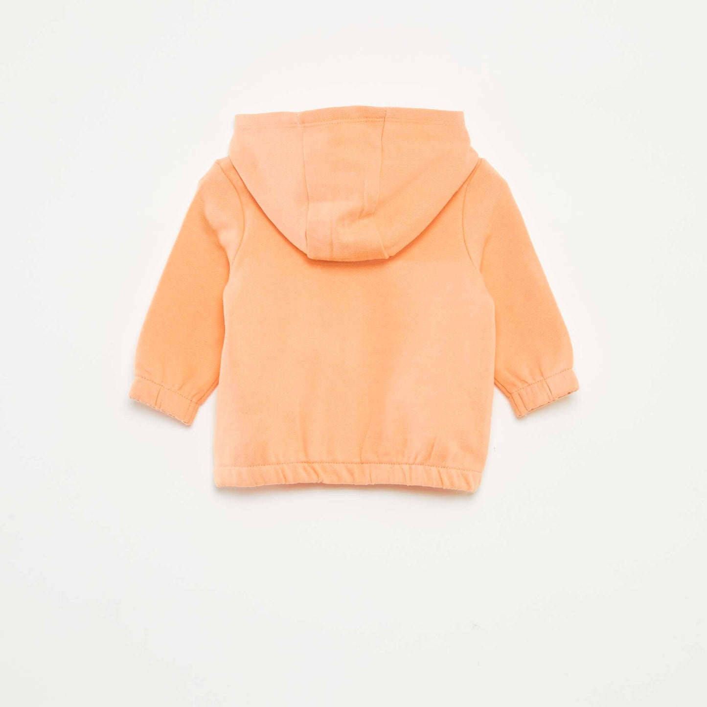 Sweat zippé uni à capuche ORANGE