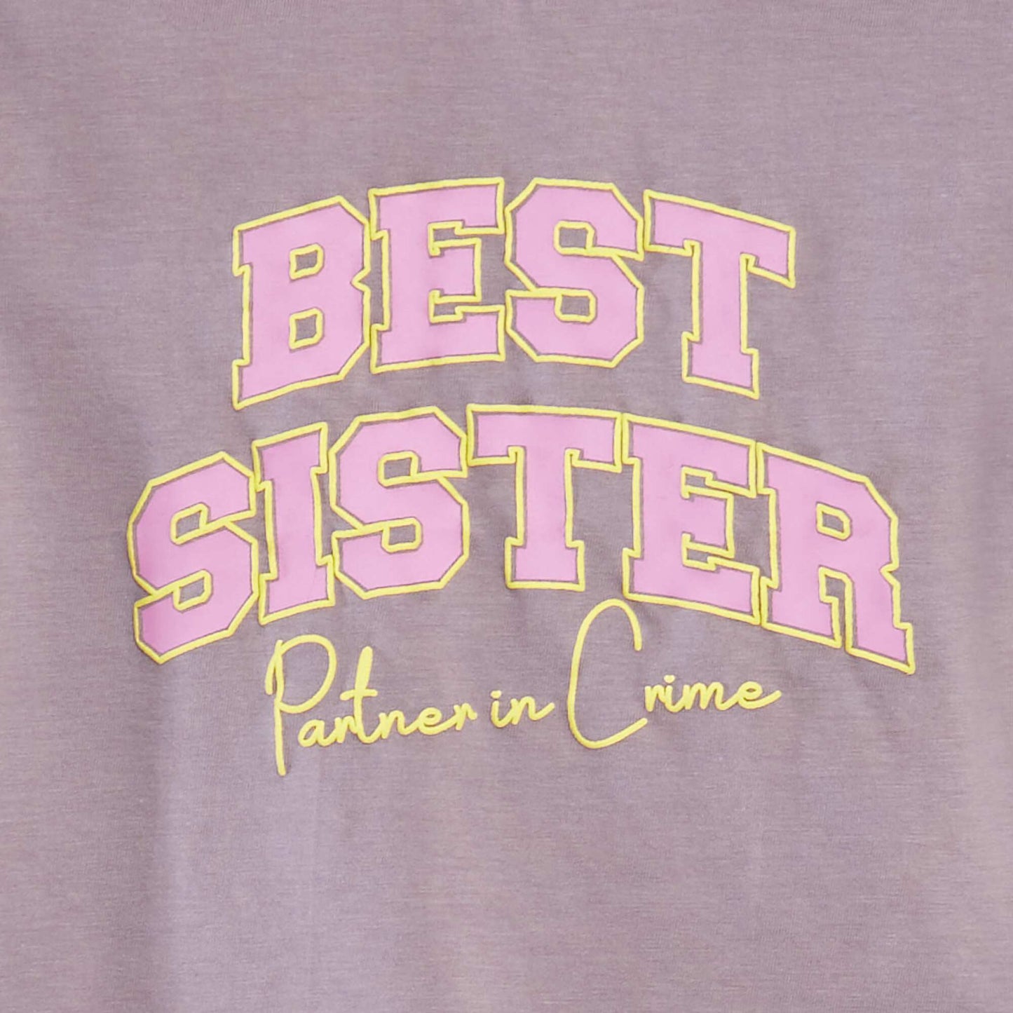 T-shirt à message pour les sœurs VIOLET